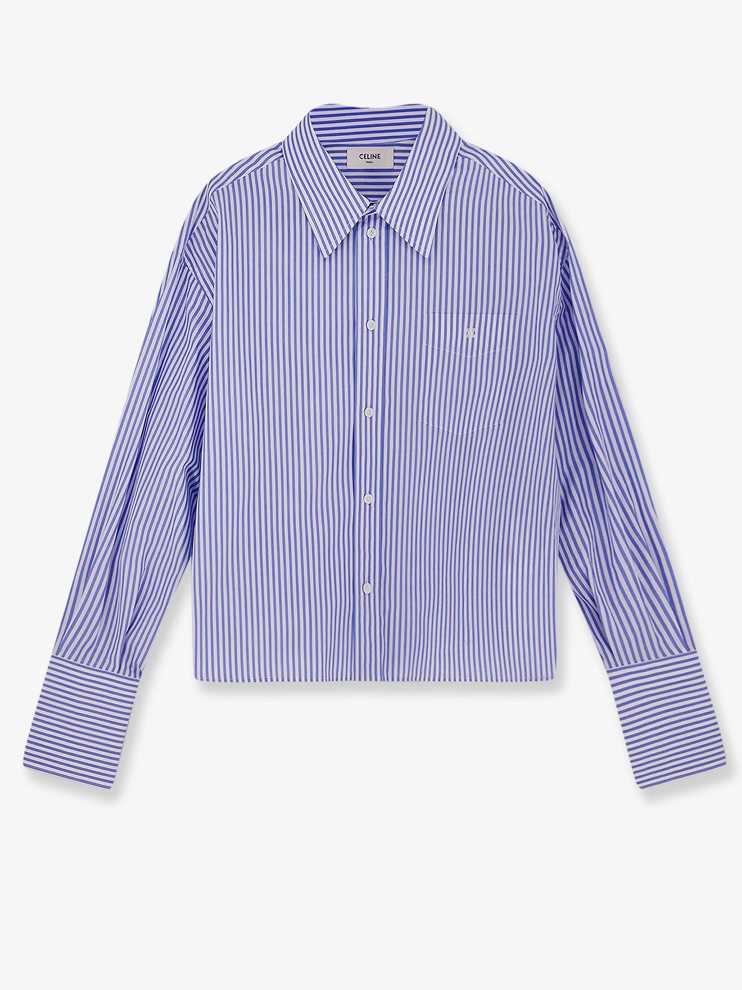 Celine Celine Cropped striped cotton shirt Tag Size FR 34 Women - USA Tariffs Included Size XS / US 0-2 / IT 36-38 - 1 Thumbnail