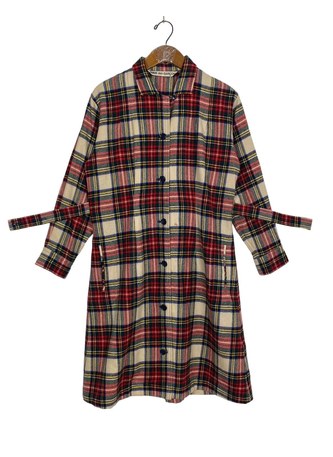 Comme des Garcons Rare‼️ Vintage Comme Des Garcons Tartans Long Coat Size M / US 6-8 / IT 42-44 - 1 Thumbnail