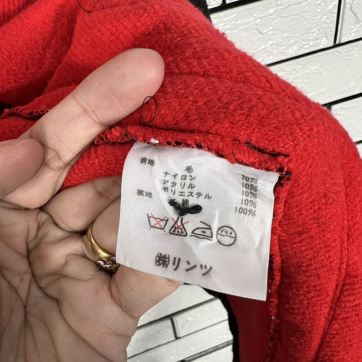 United Colors Of Benetton WINTER BENETTON Red Lined Hooded Coat Jacket #4141-C189 Size US L / EU 52-54 / 3 - 17 Thumbnail