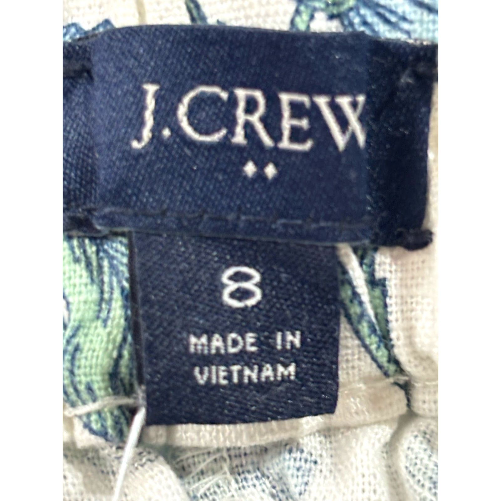 J.Crew J. Crew Linen Blend Floral Shorts Womens 8 White Pleated Vintage No 5 in Inseam Regular Mom Preppy Classic Shirt? Size 30" / US 8 / IT 44 - 6 Thumbnail