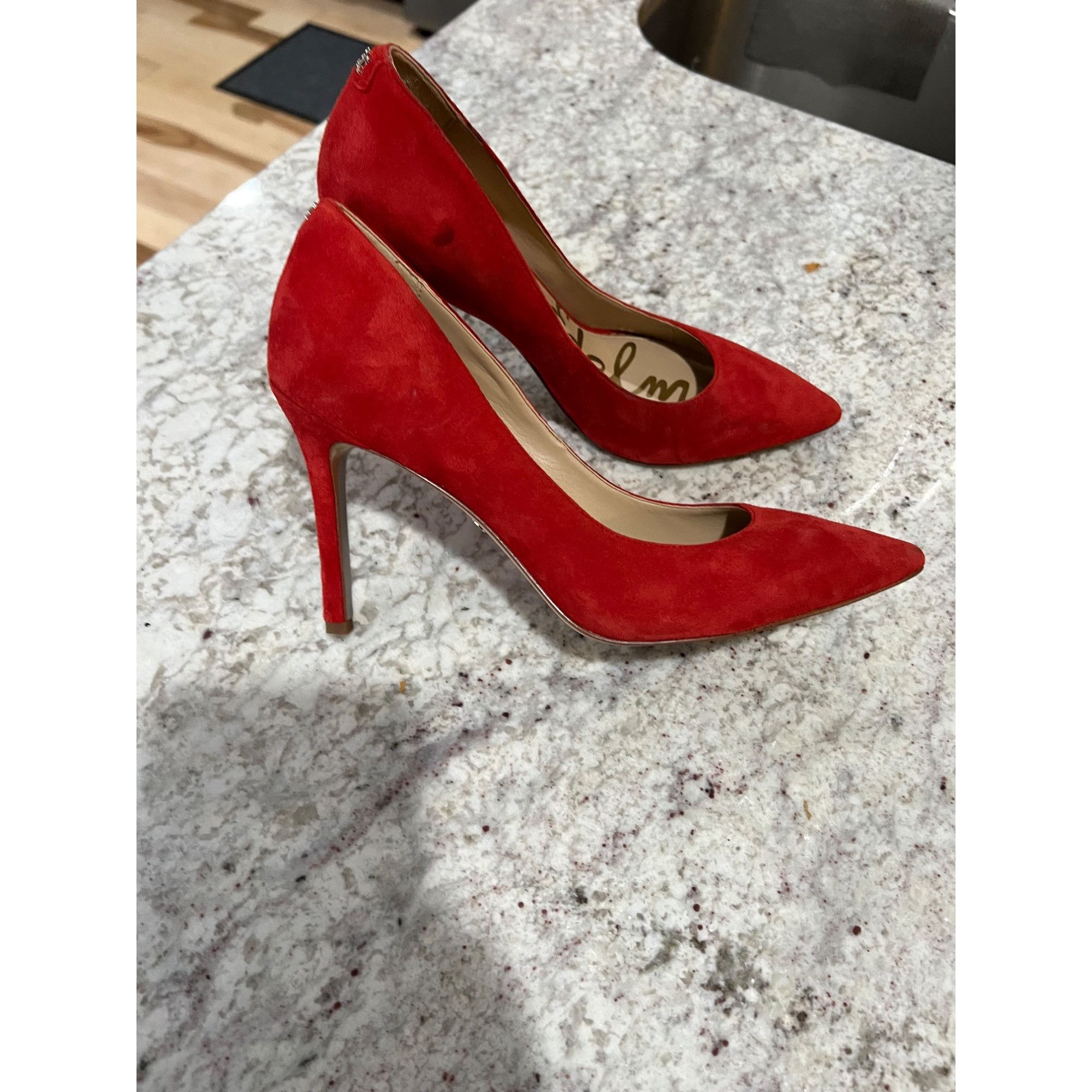 Sam Edelman SAM EDELMAN Womens Hazel Red Heels - Size 7.5 Size US 7.5 / IT 37.5 - 2 Thumbnail