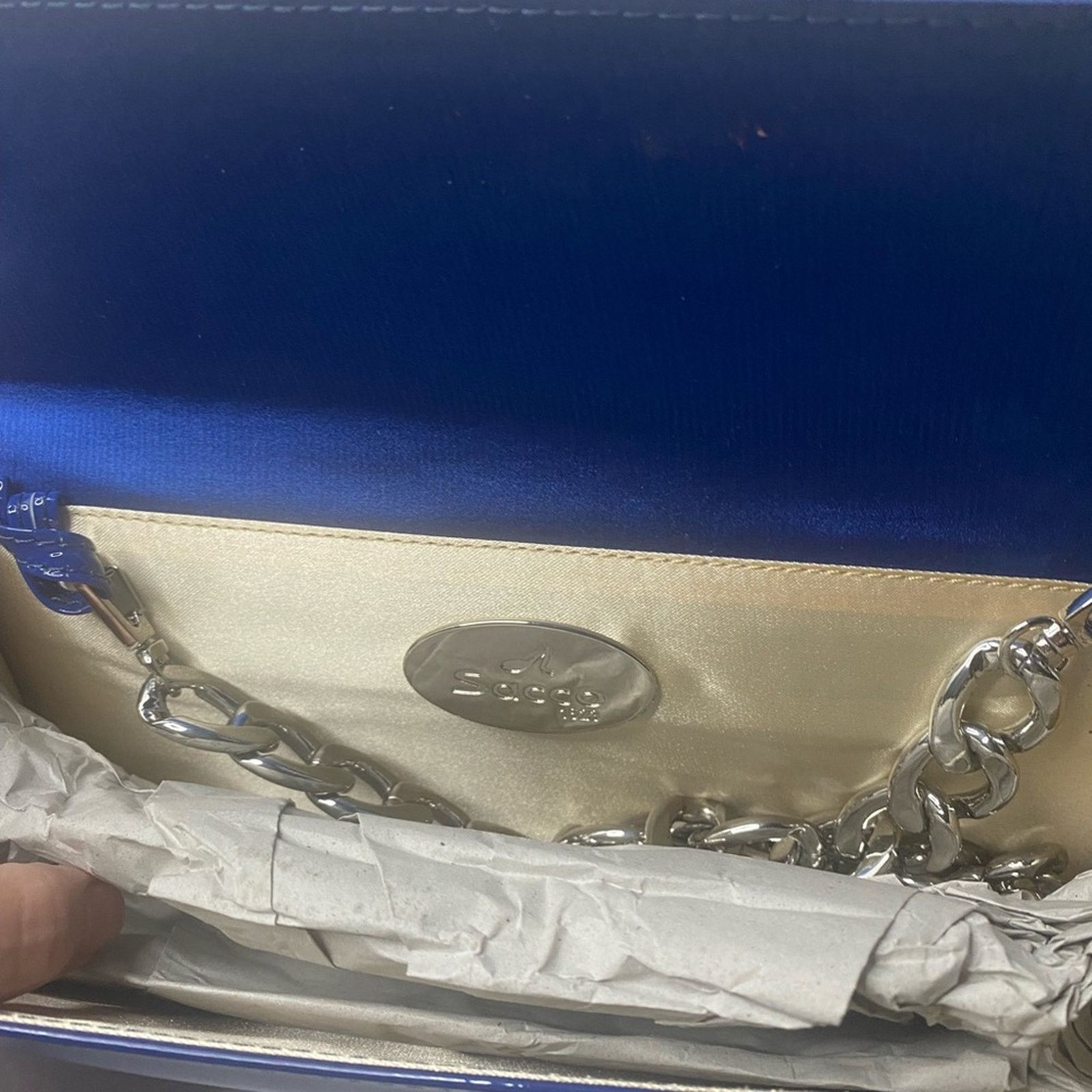 & Other Stories Francesco Sacco blue magnetic clutch w/ optional chain strap Size ONE SIZE - 6 Thumbnail
