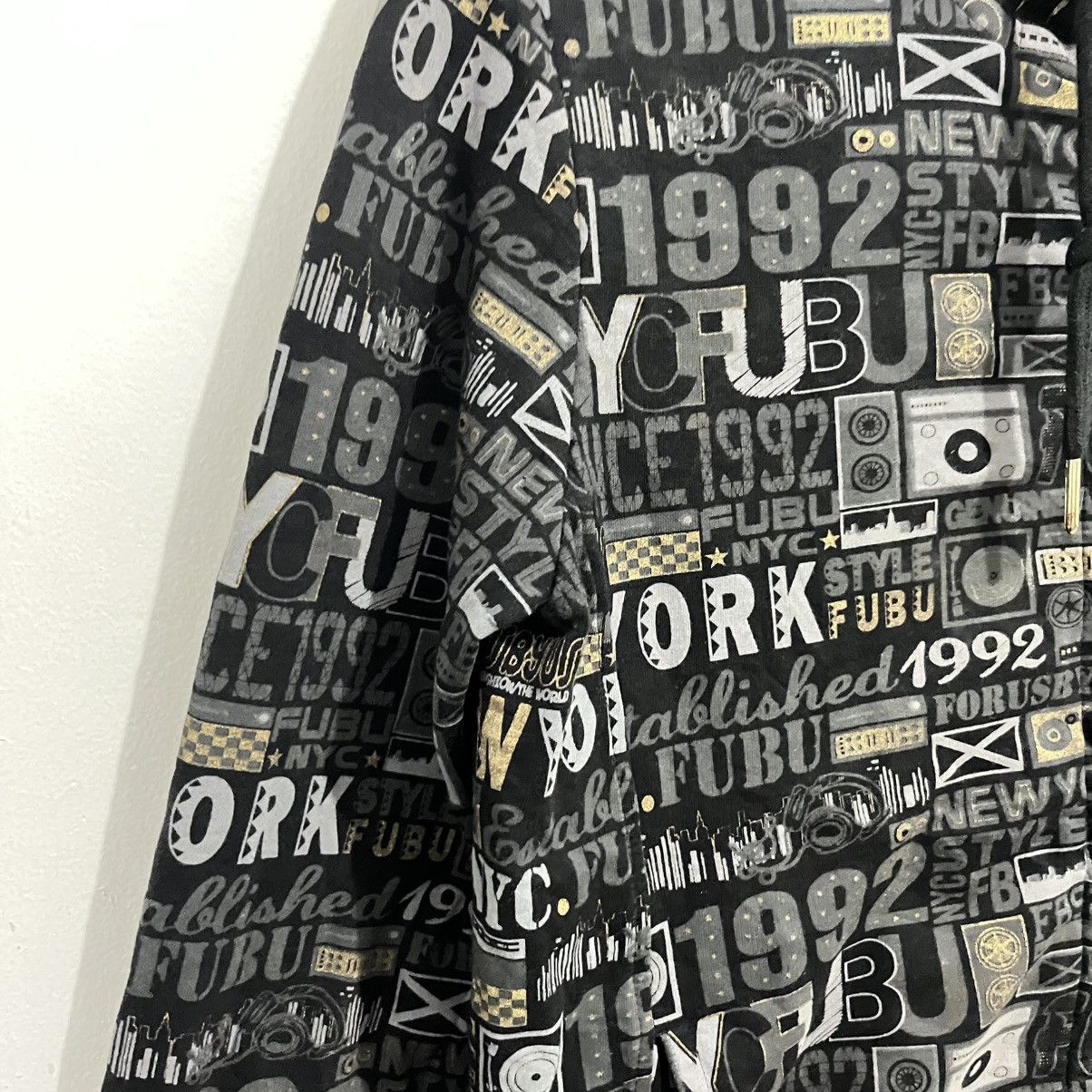 Fubu × Vintage FUBU Full-Zip Hoodie - All Over Print NYC 1992 Size US S / EU 44-46 / 1 - 8 Thumbnail