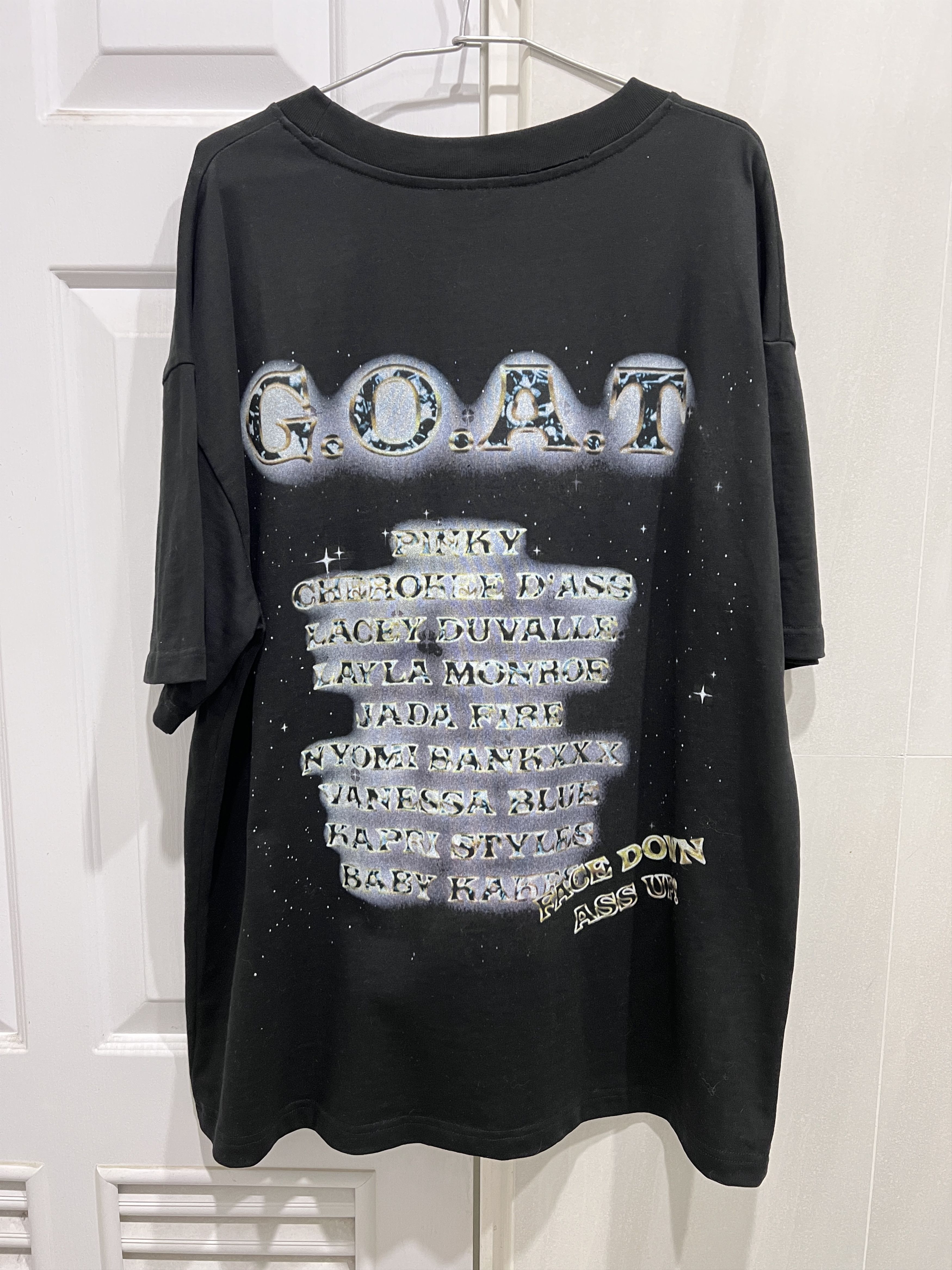 Hot Model Sex × Rap Tees GREATEST OF ALL TIME G.O.A.T PORNSTARS Tee 2XL Size US XXL / EU 58 / 5 - 4 Thumbnail
