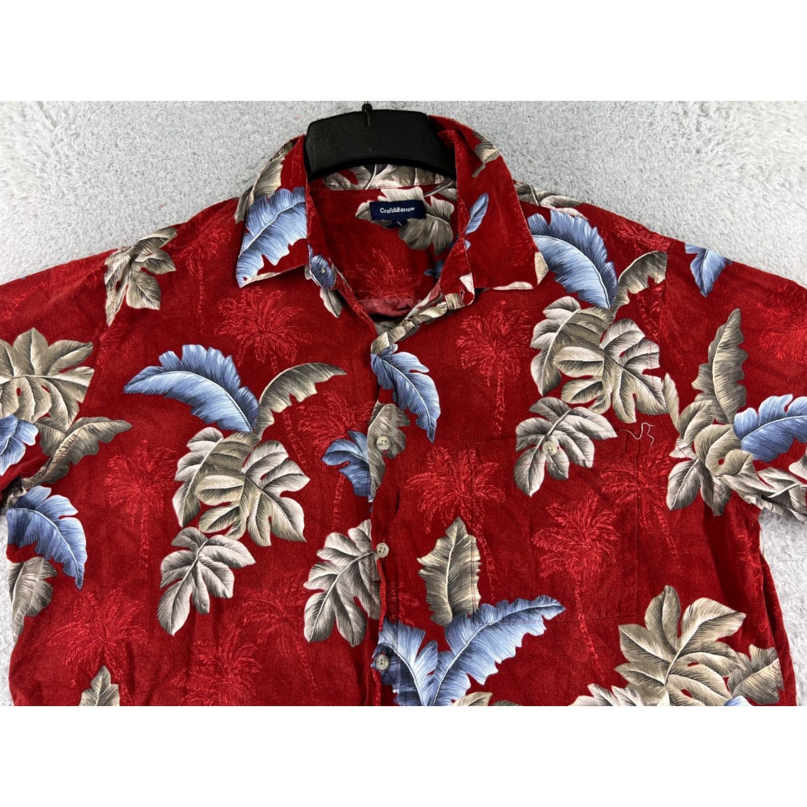 Croft & Barrow VINTAGE Croft & Barrow Shirt Men XL Red Floral Button-Up Rayon Hawaii Hawaiian Shirt Men XL Red Floral Aloha 60s 70s Mens Size US XL / EU 56 / 4 - 4 Thumbnail