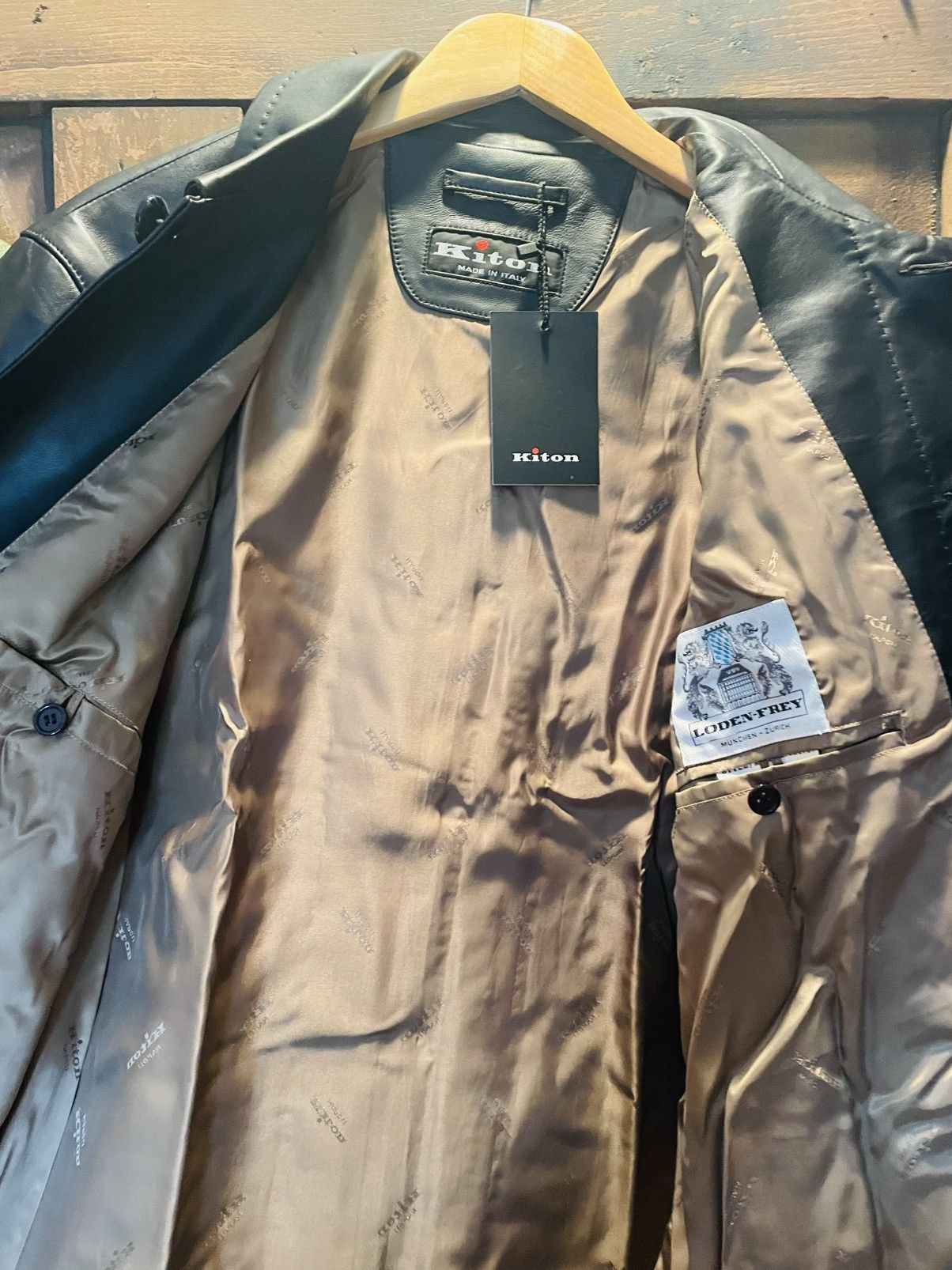 Kiton Sheepskin Leather Jacket Size US L / EU 52-54 / 3 - 5 Thumbnail