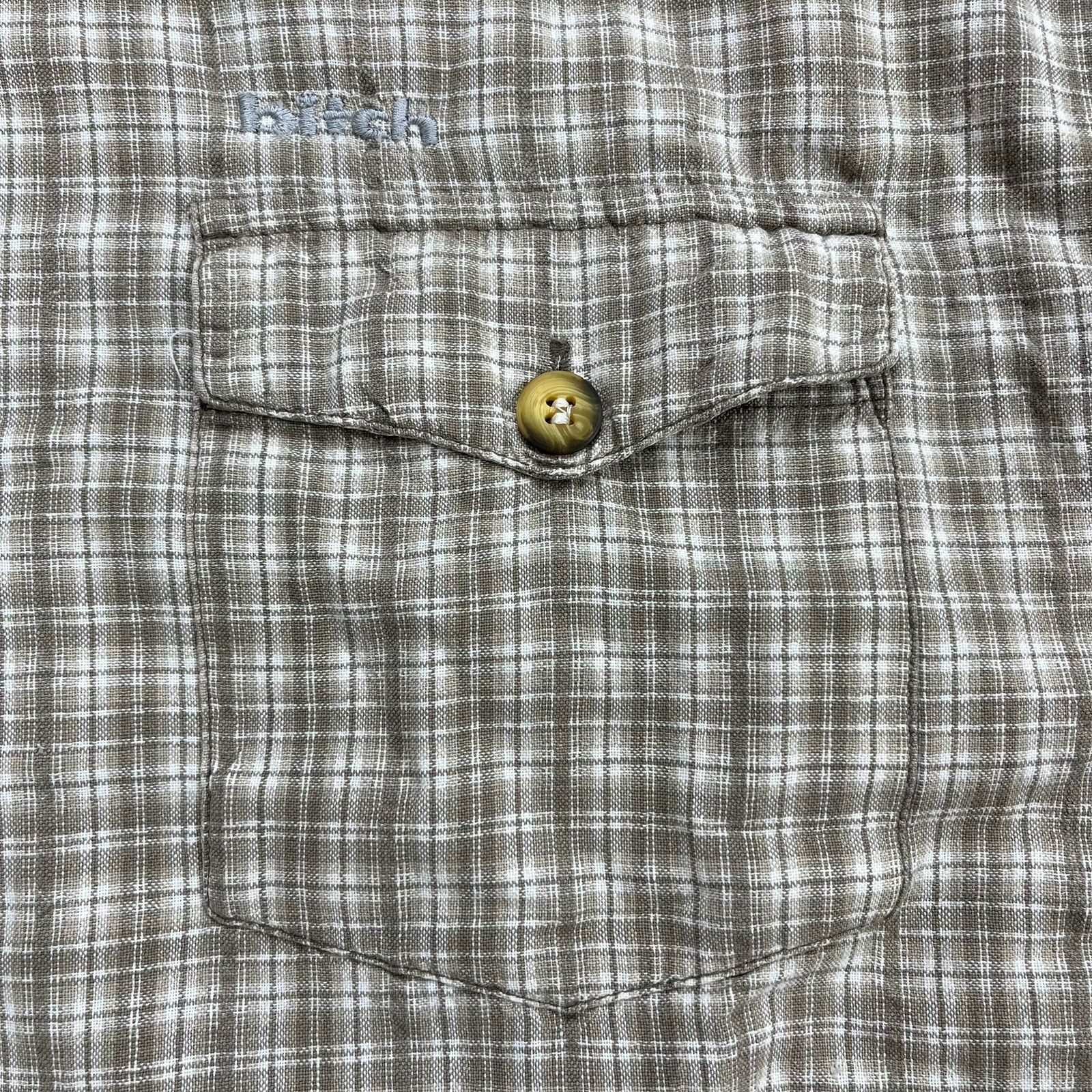 Vintage 90's Bitch Shorty's Skateboards Tartan Pocket Button Shirt Size US M / EU 48-50 / 2 - 4 Thumbnail