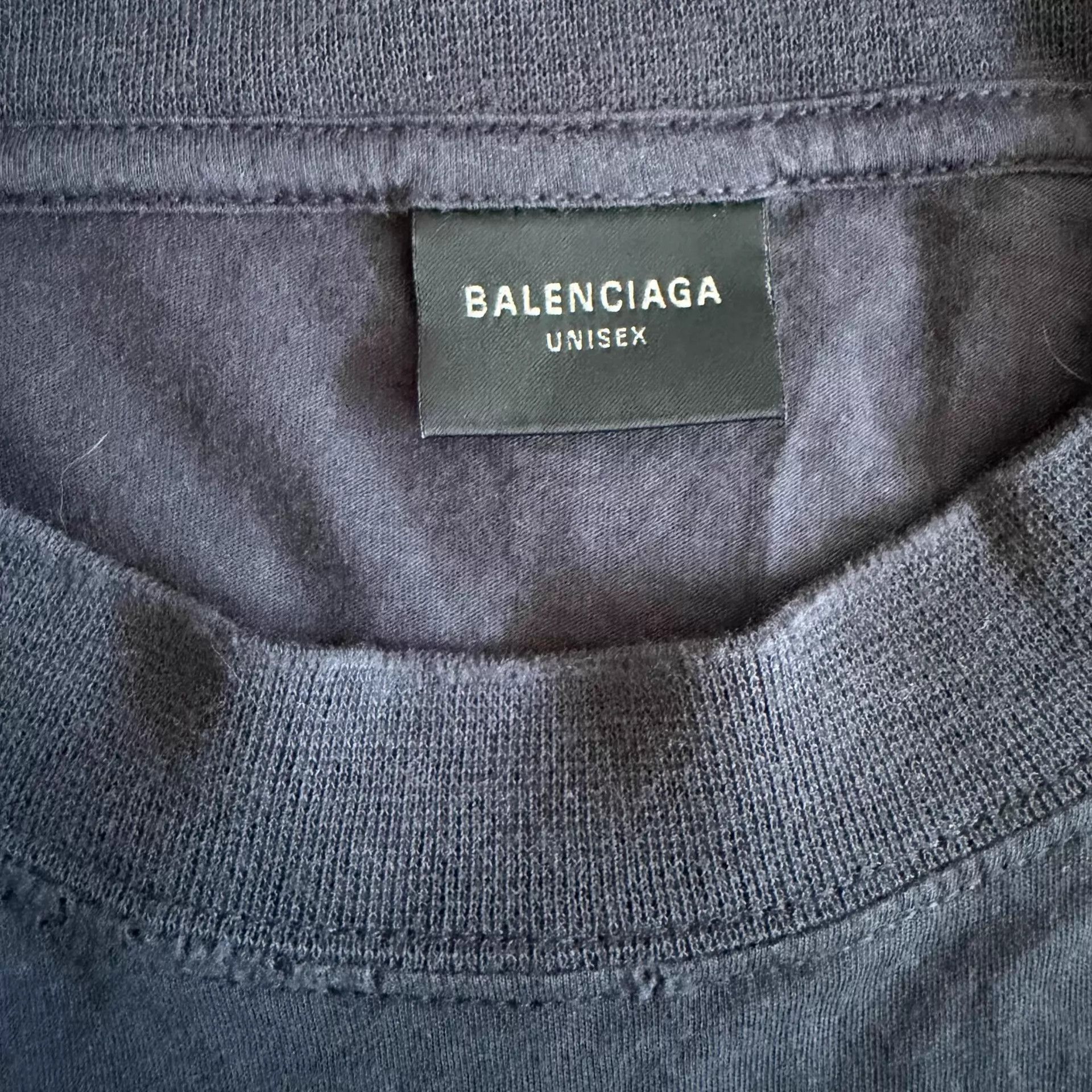 Balenciaga Balenciaga 24 Deep Navy Logo Crew Short Sleeve M Size M / US 6-8 / IT 42-44 - 3 Thumbnail