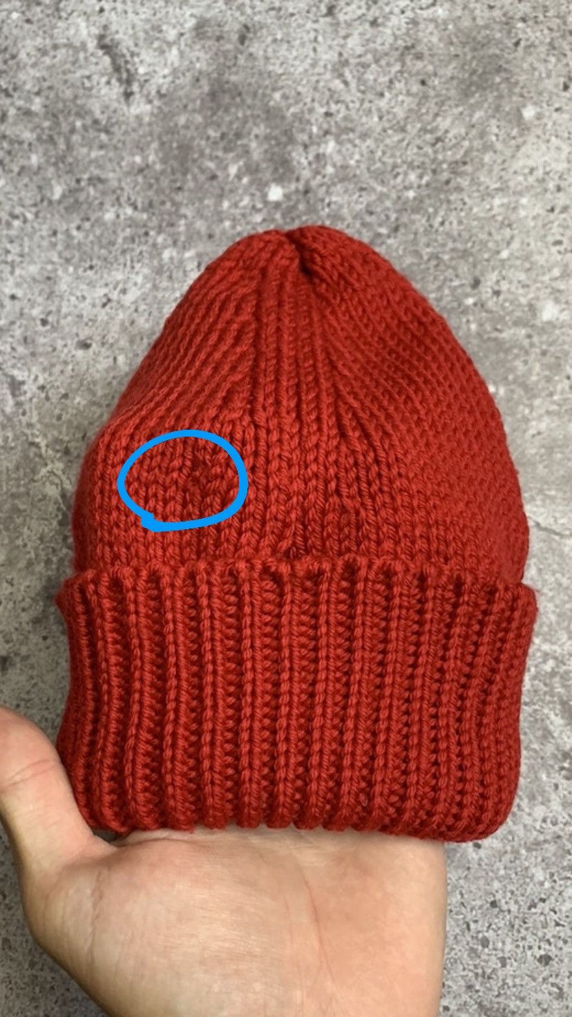 Prada × Vintage Prada Vintage Red Tab Wool Beanie Hat Size ONE SIZE - 9 Thumbnail
