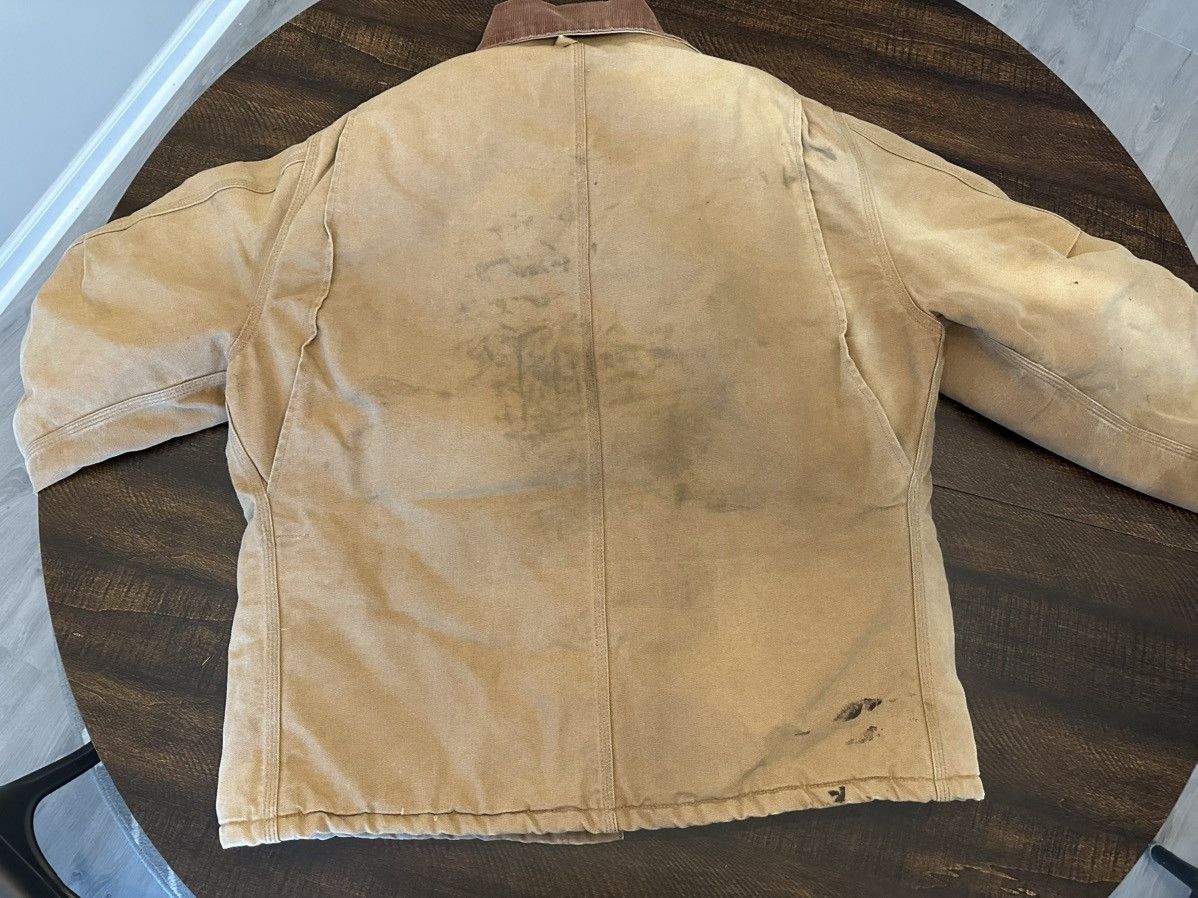 Carhartt Vtg CARHARTT C03 BRN Quilted Duck Canvas Chore Jacket USA-50 Size US XXL / EU 58 / 5 - 13 Thumbnail