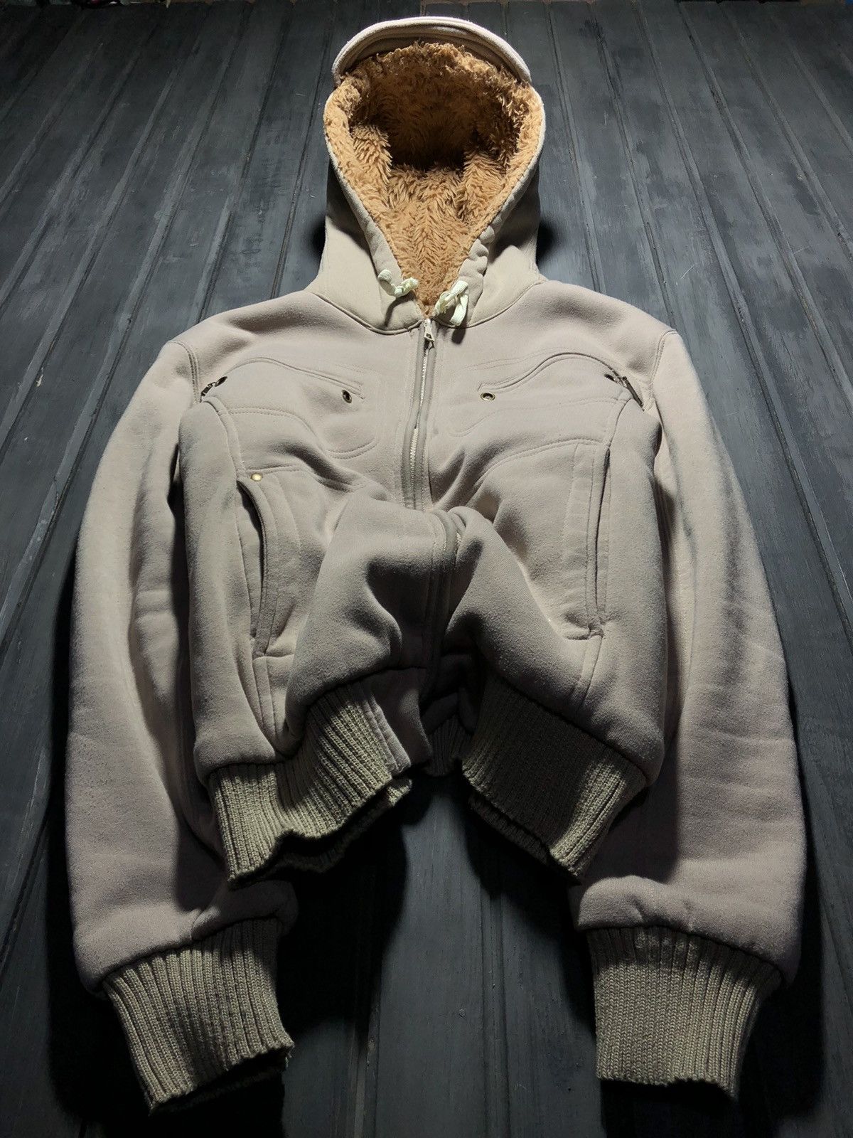 Japanese Brand Rick Owens Japanese Brand Style Zip Fur Hoodie Size US L / EU 52-54 / 3 - 1 Thumbnail