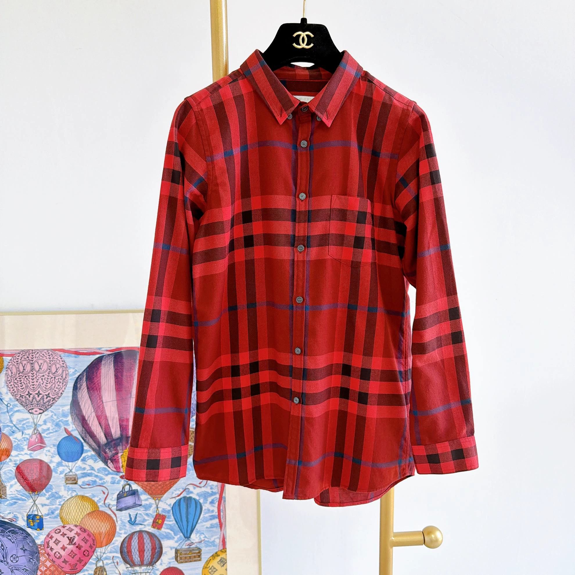 Burberry Burberry Red Check Shirt 14Y Size XS / US 0-2 / IT 36-38 - 1 Thumbnail