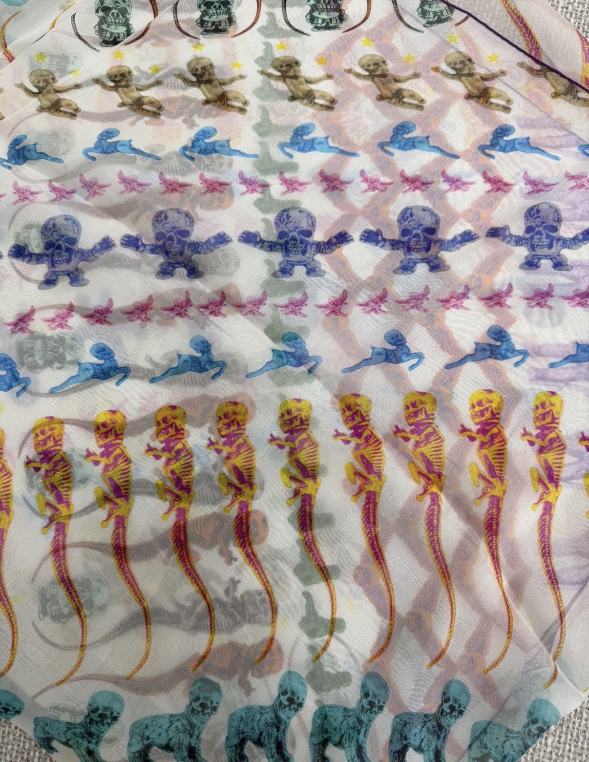 Chrome Hearts Chrome Hearts Colorful Foti Silk Scarf Size ONE SIZE - 2 Thumbnail