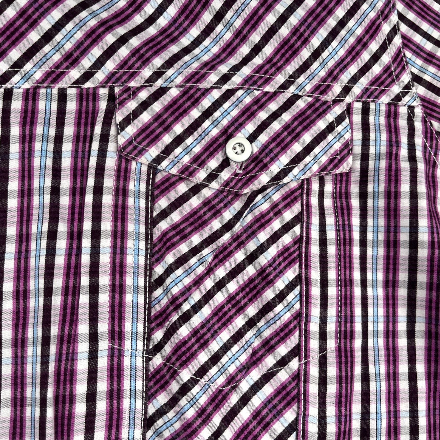 English Laundry English Laundry Shirt Large Purple Striped Flip Cuff Button Up Long Sleeve Mens Size US L / EU 52-54 / 3 - 5 Thumbnail