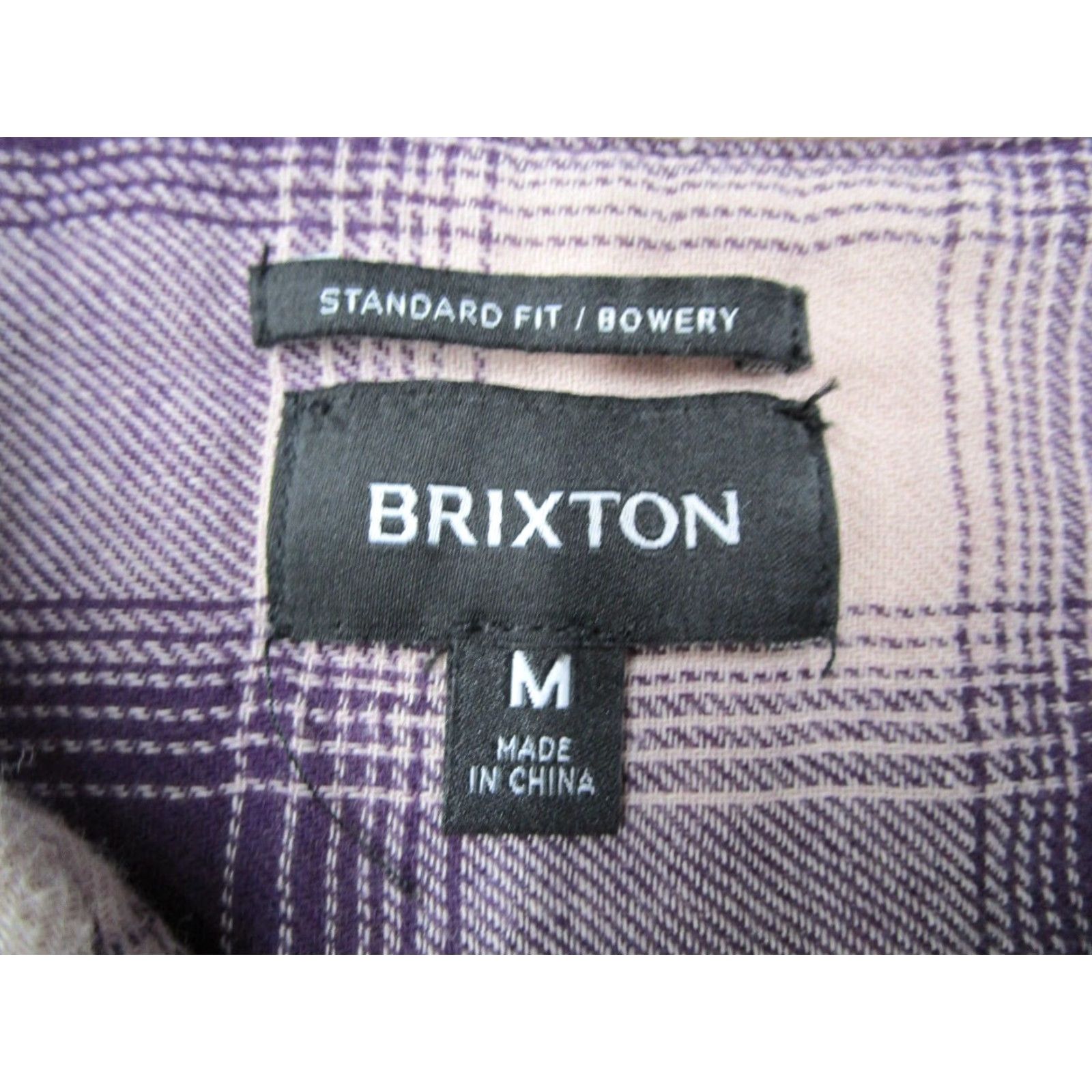 Brixton Brixton Button-Up Shirt Mens Medium Purple Check Flannel Long Sleeve Casual Size US M / EU 48-50 / 2 - 3 Thumbnail