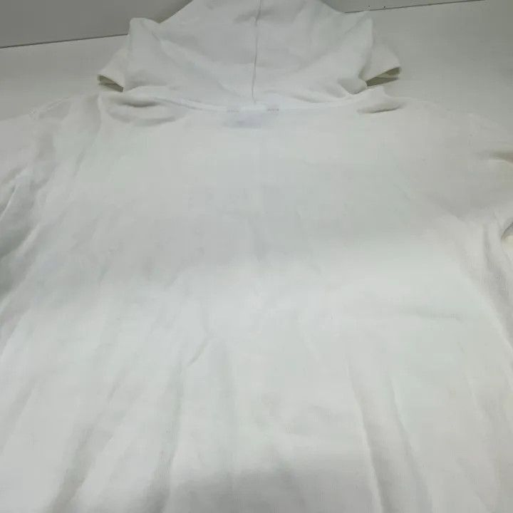 Balenciaga Balenciaga White Logo Print Hooded Sweatshirt 0079-2507 Size US M / EU 48-50 / 2 - 9 Thumbnail