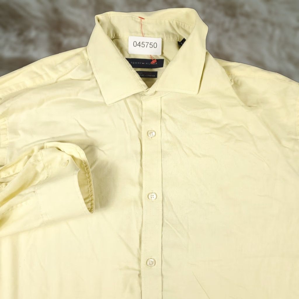 Tommy Hilfiger Tommy Hilfiger Shirt Mens XL Yellow Button-Up Long Sleeve Cotton Regular Fit Size US XL / EU 56 / 4 - 1 Thumbnail