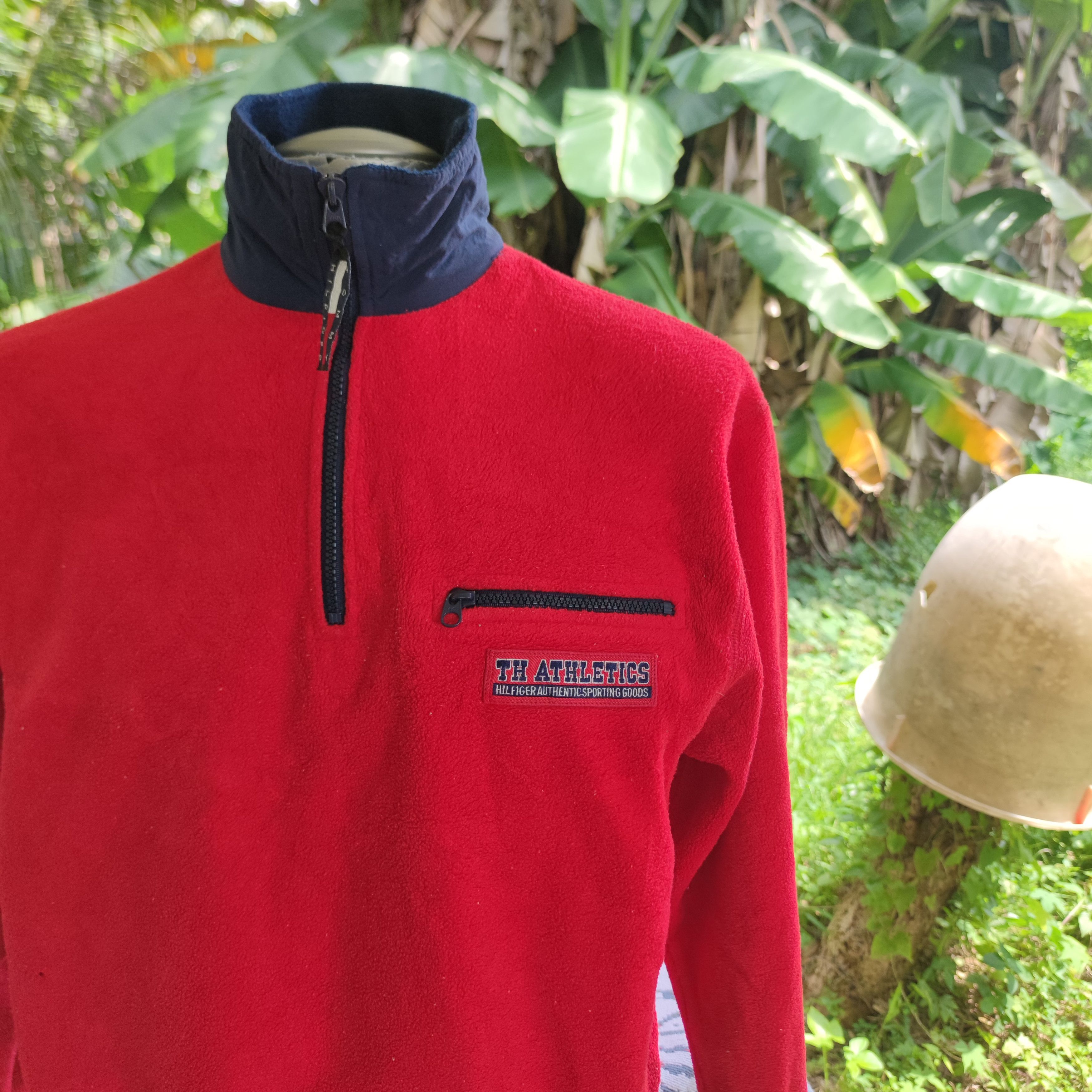 Tommy Hilfiger × Vintage VINTAGE 90S TOMMY HILFIGER HALF ZIPPER FLEECE JUMPER Size US S / EU 44-46 / 1 - 10 Thumbnail