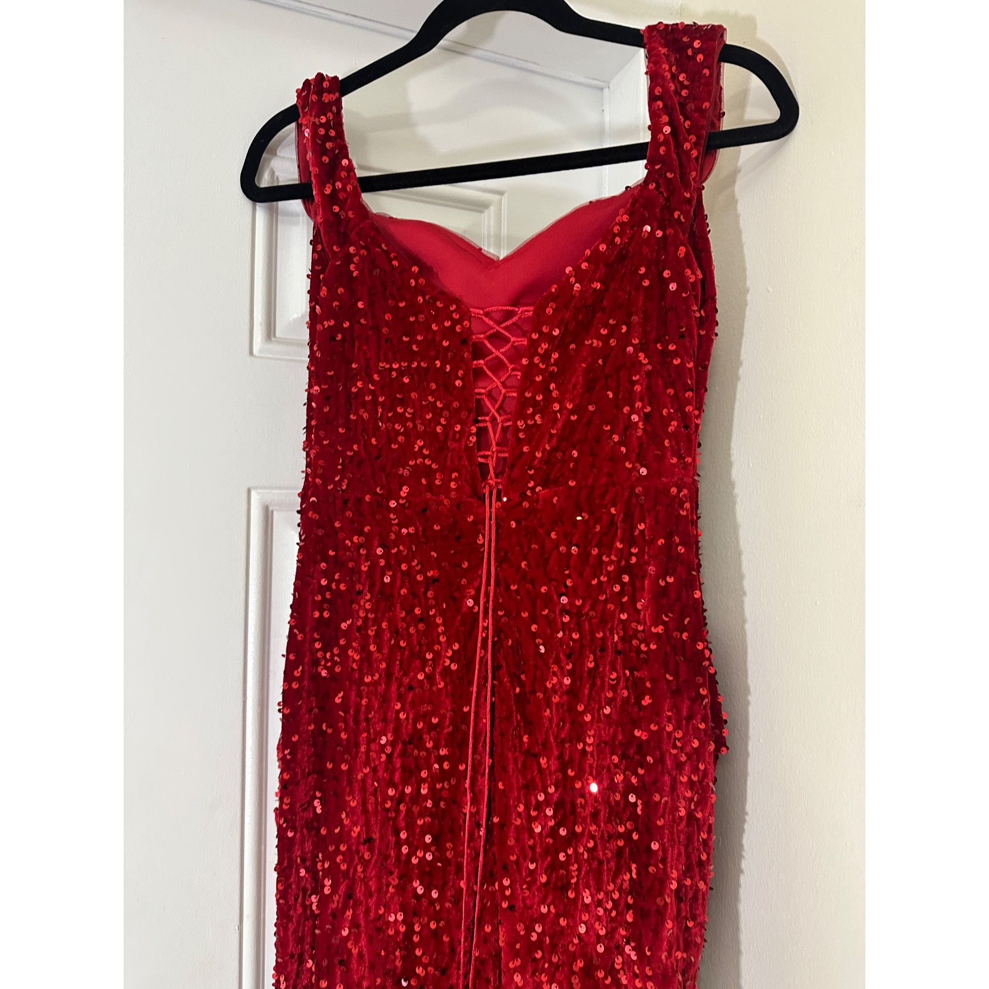 Other Timeless Sheath/Column Off-the-Shoulder Sweep Train Velvet S Size XS / US 0-2 / IT 36-38 - 6 Thumbnail