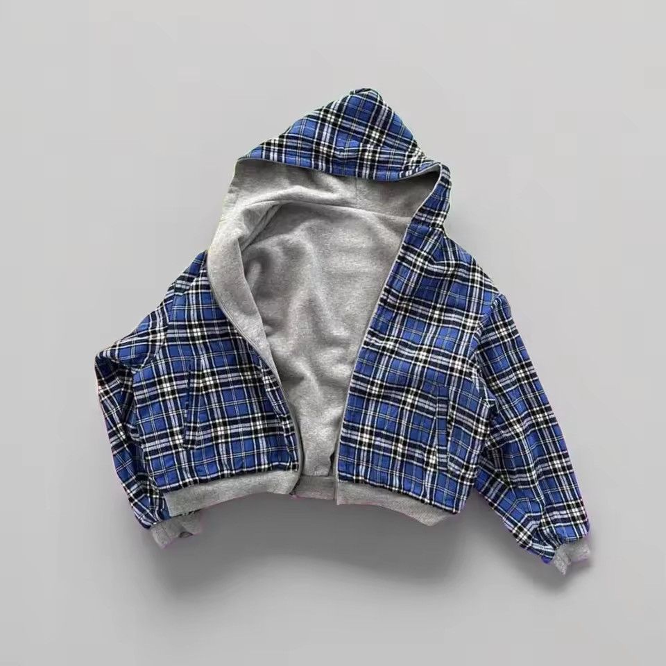 Vintage Matsumaru x Yui Reversible Hoodie with Plaid Lining Size US M / EU 48-50 / 2 - 2 Thumbnail