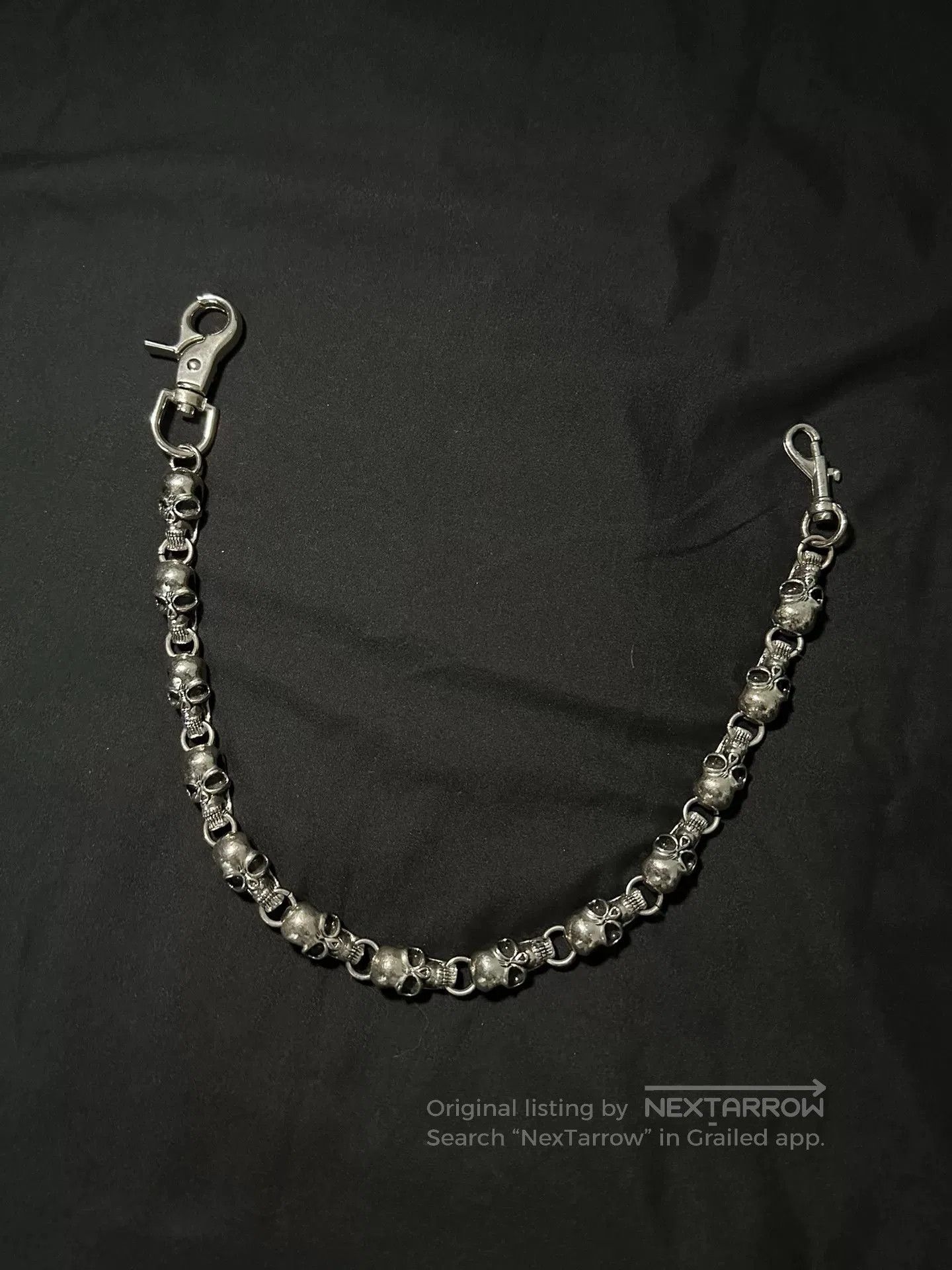 Vintage Vintage 90s Gunmetal Skull Chain. Size ONE SIZE - 5 Thumbnail
