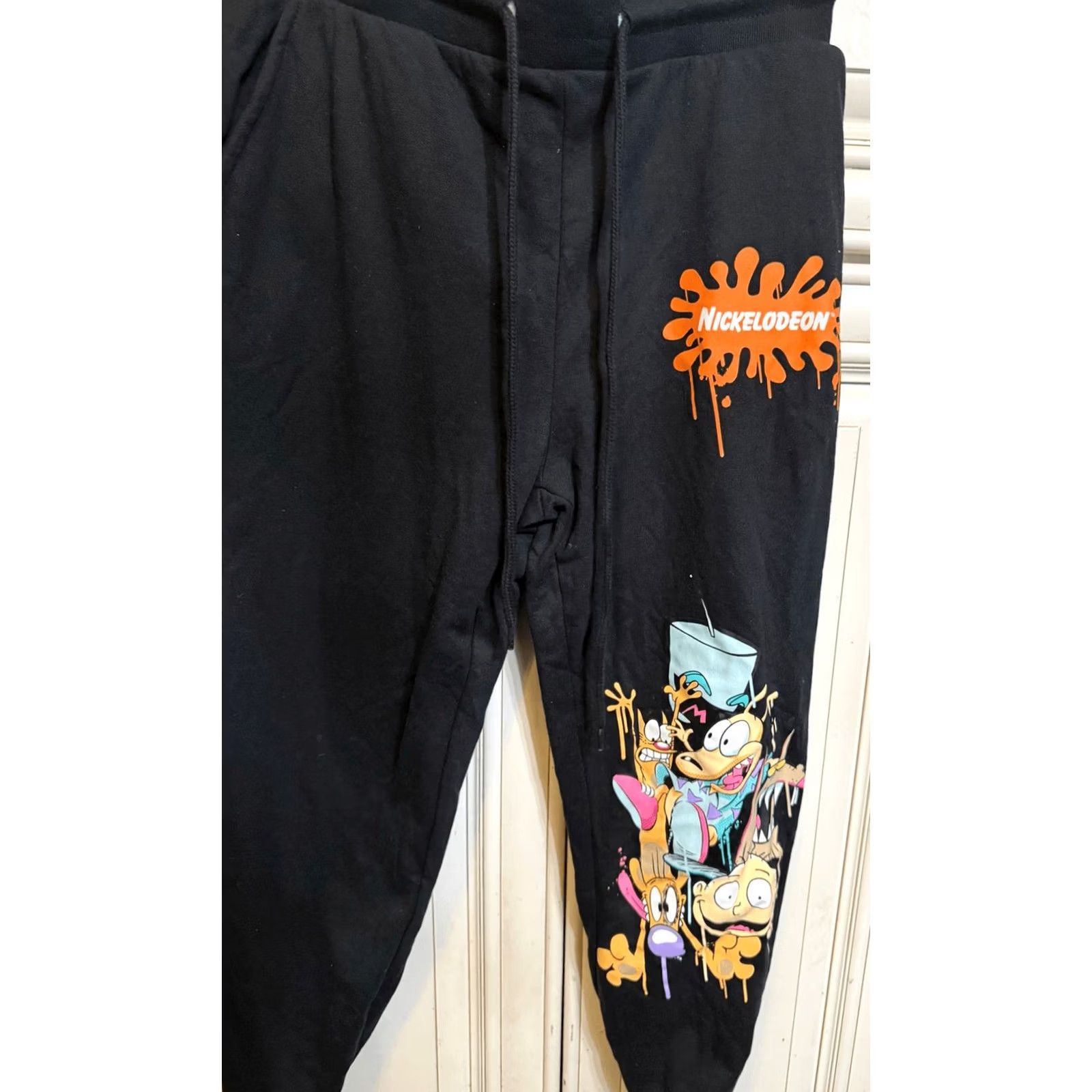Nickelodeon Nickelodeon Men’s Sweatpants Jogger Drawstring Black Small Multicolor Family Portrait Size US 29 - 2 Thumbnail