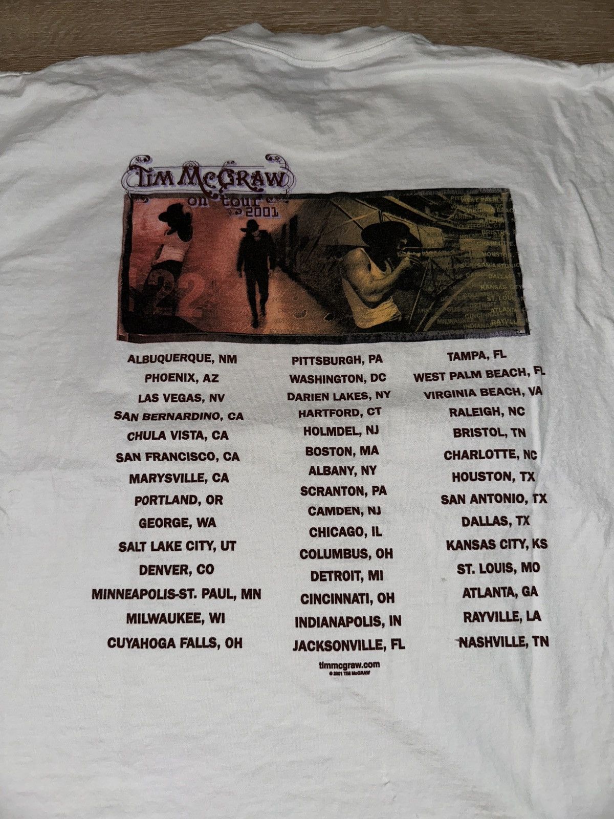 All Sport Vintage 2001 Tim McGraw Tour T-Shirt Size US XL / EU 56 / 4 - 4 Thumbnail