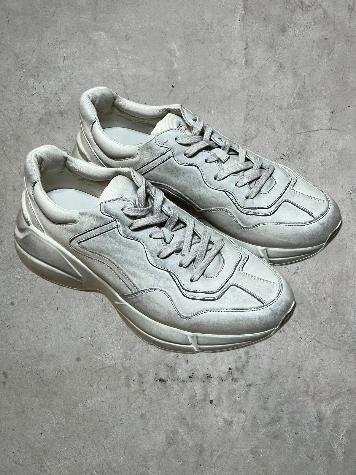 Gucci Gucci Rhyton Leather Sneakers Size US 12 / EU 45 - 2 Thumbnail