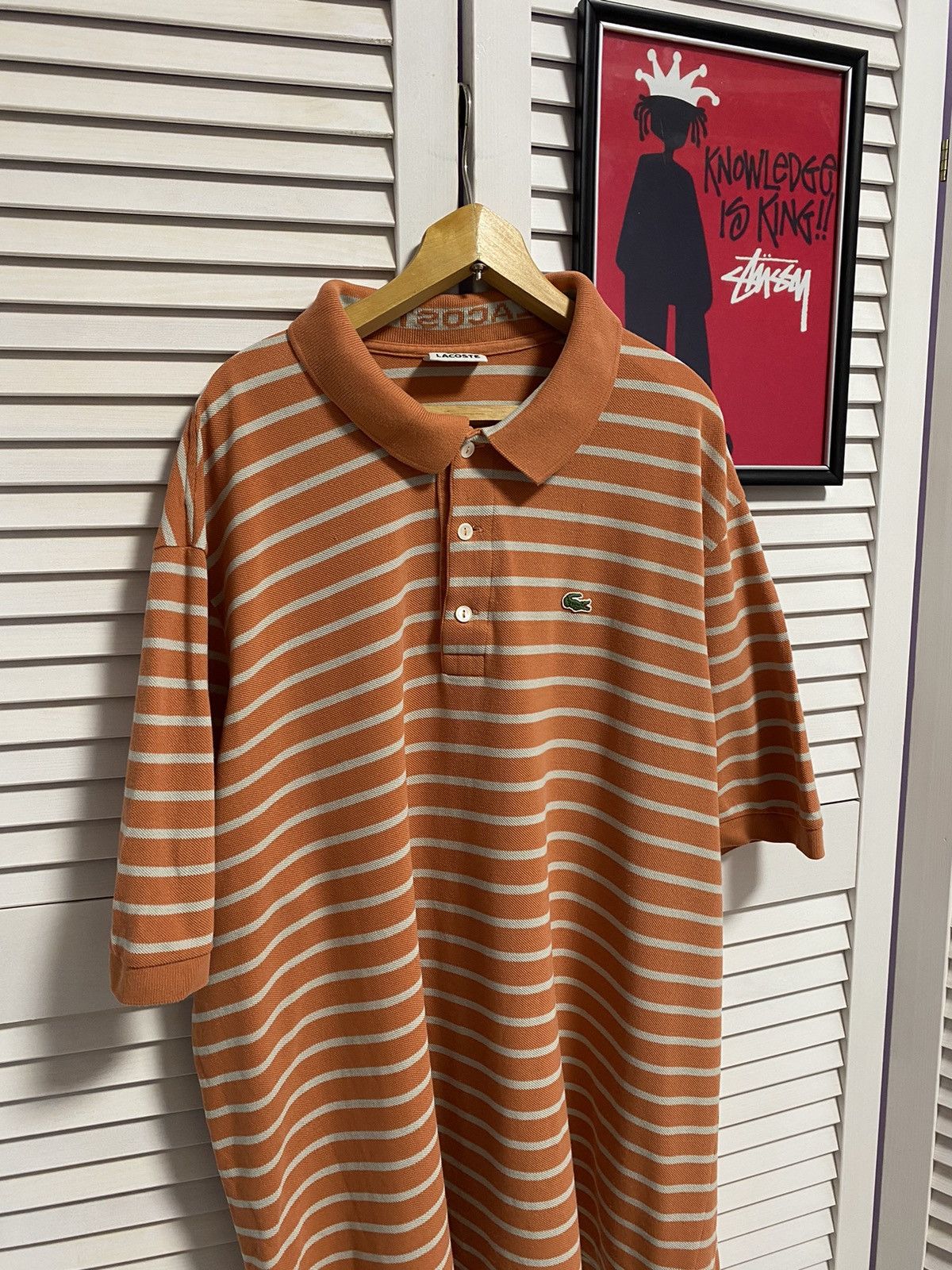 Lacoste Striped Polo Rugby Preppy Shirt Lacoste Logo Size US XL / EU 56 / 4 - 2 Thumbnail