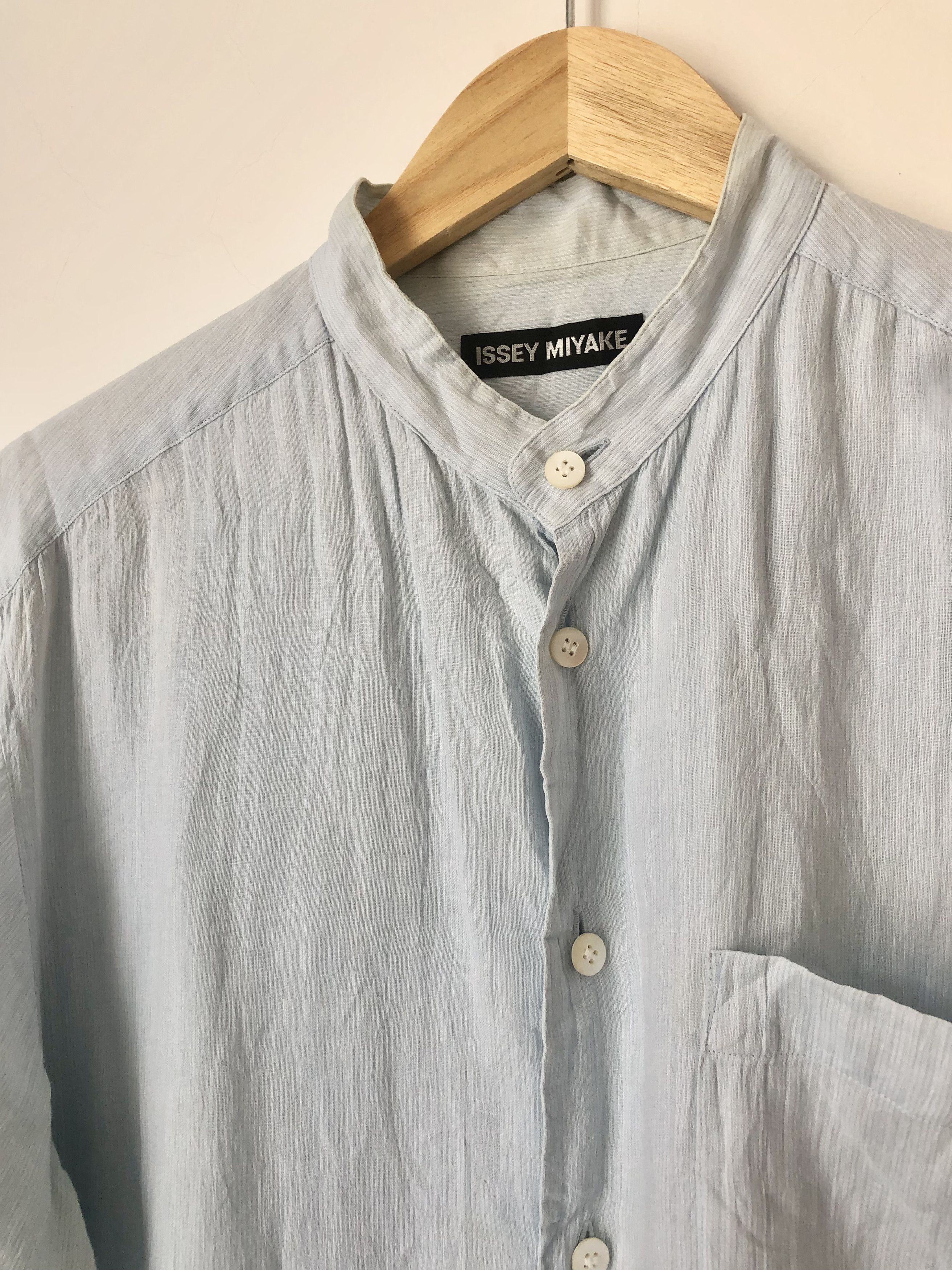 Issey Miyake baby blue sheer shirt Size US M / EU 48-50 / 2 - 2 Thumbnail