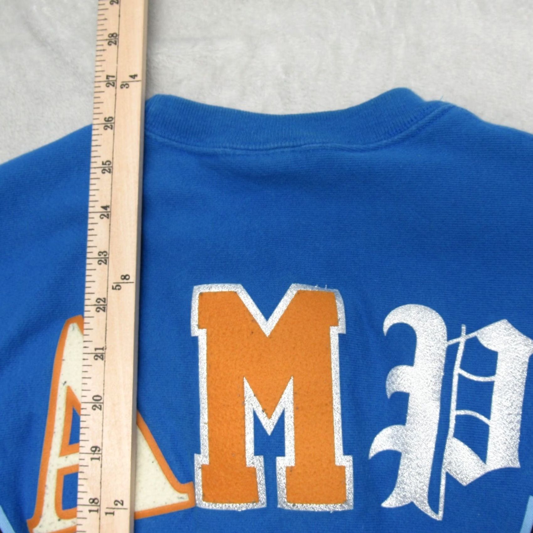 Champion Champion Sweatshirt Mens M Royal Blue Reverse Weave Graphic Print Logo Crew Neck Pullover Fleece Cotton Blend Size US M / EU 48-50 / 2 - 6 Thumbnail