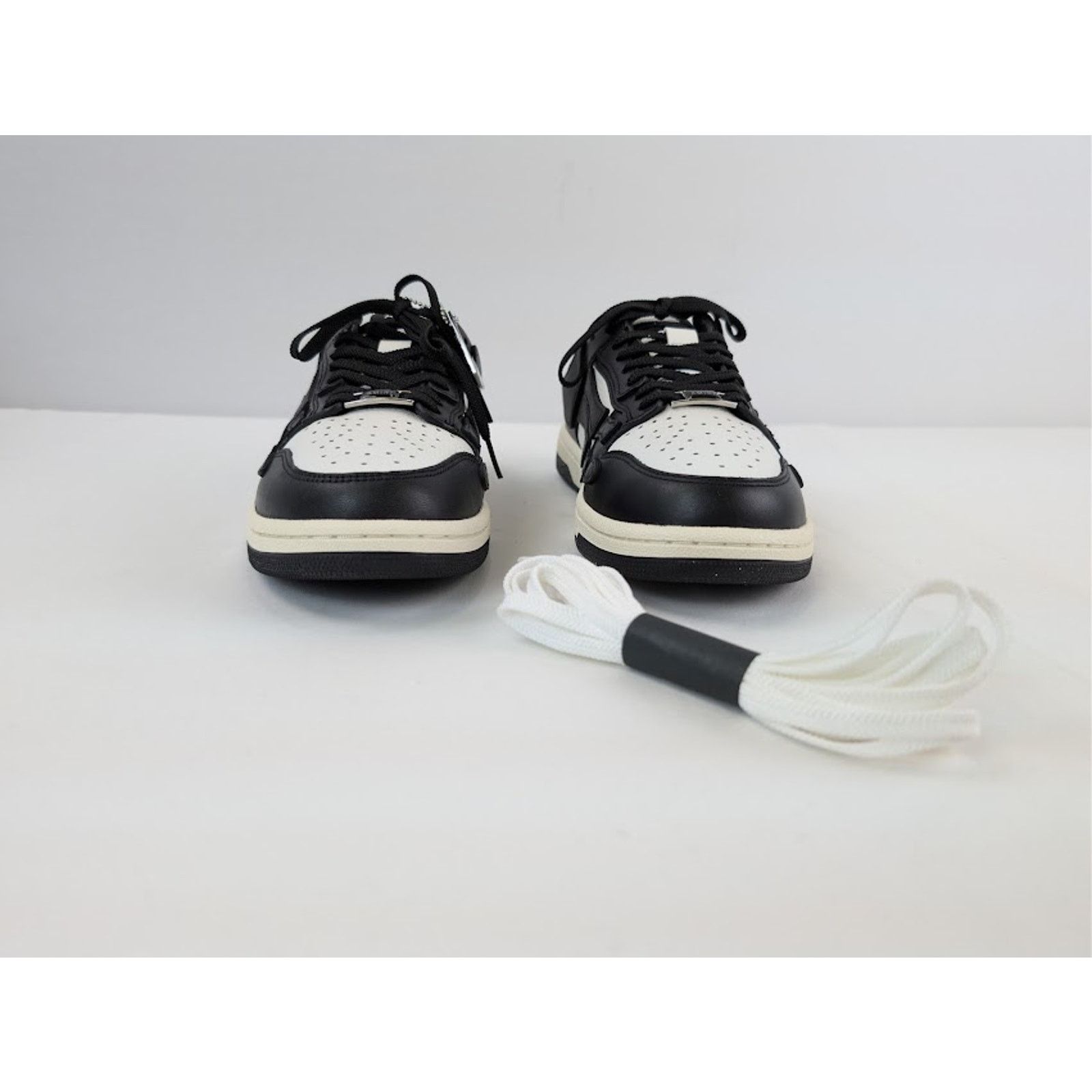 Amiri o1rshd1 Skel Low Top Mule Sneakers in Black / White Size US 10 / EU 43 - 10 Thumbnail