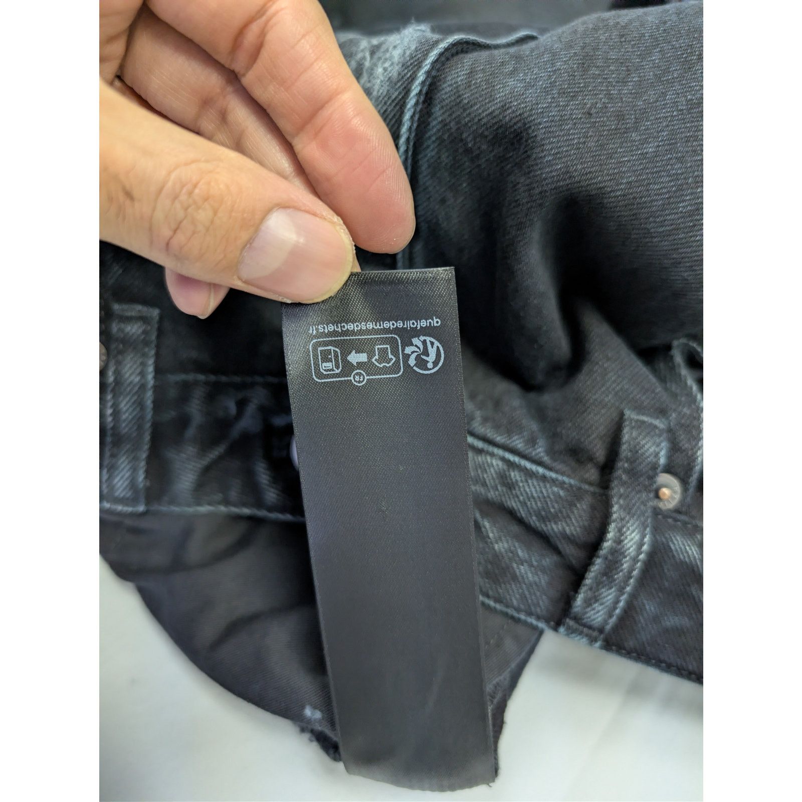 Balenciaga o1rshd1 Organic Japanese Ripped Medium Fit Pant Jean Black Size US 32 / EU 48 - 20 Thumbnail
