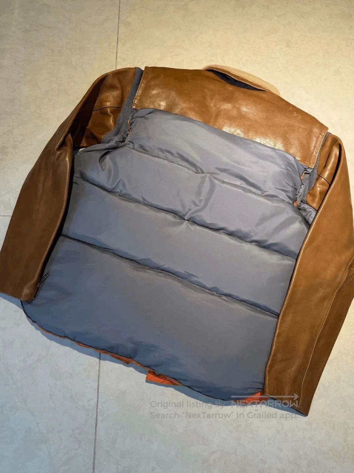 Undercover Sz 4 Undercover Leather Sleeves Joint Puffer Jacket. Size US XL / EU 56 / 4 - 3 Thumbnail