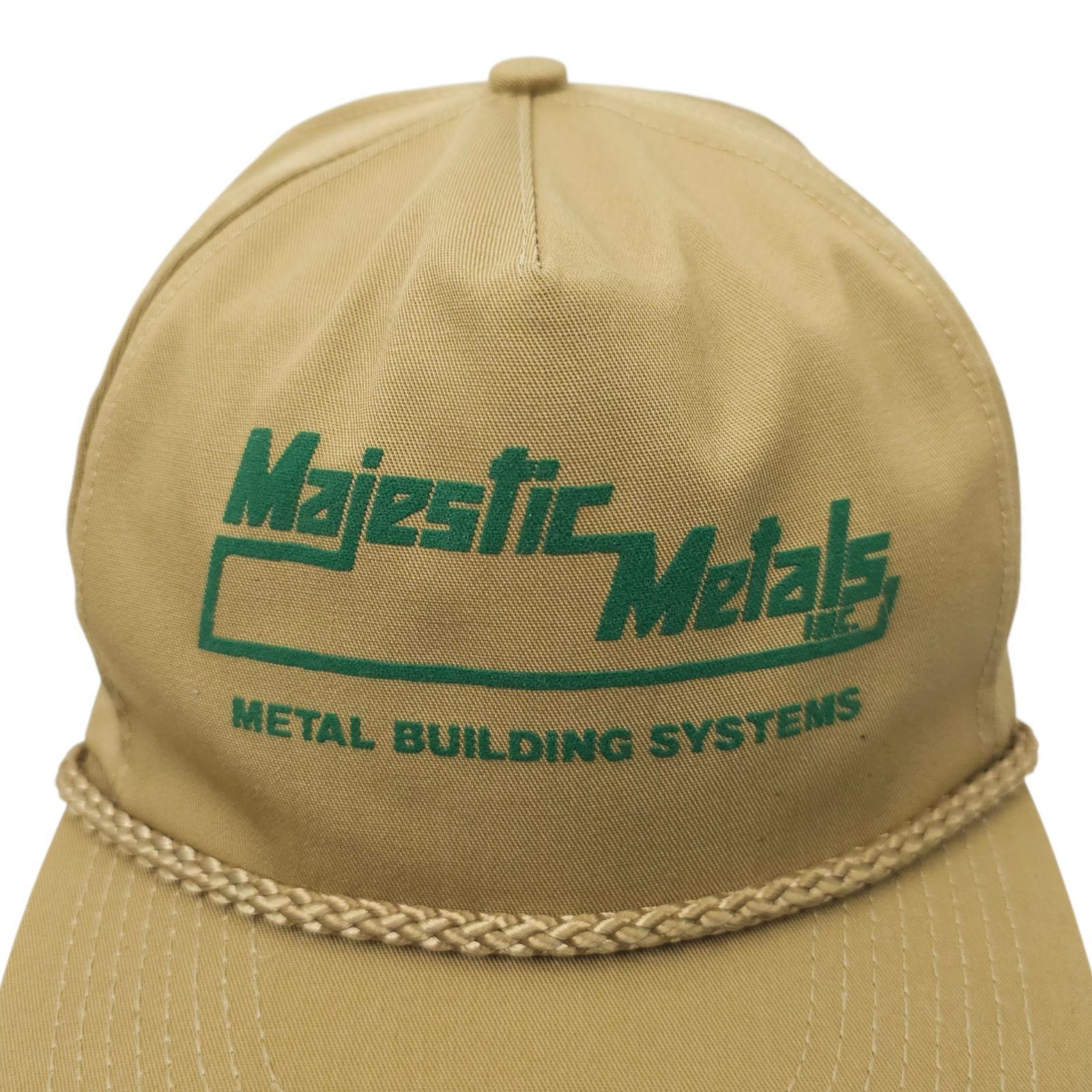 Other Majestic Metal Rope Snapback Cap Hat Trucker Baseball Khaki Size ONE SIZE - 7 Thumbnail