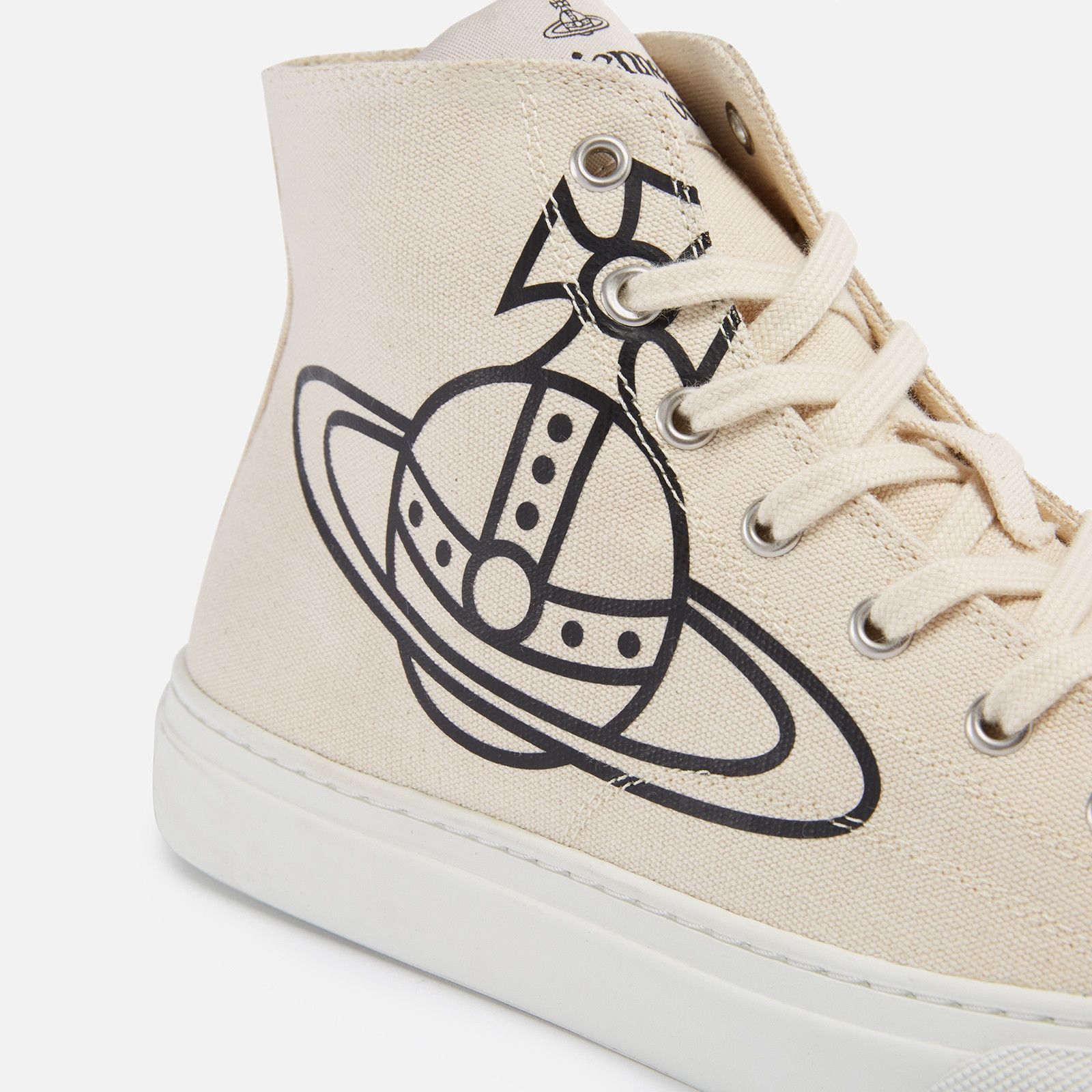 Vivienne Westwood o1y0525 Logo Hi-Top Sneakers in Beige Size US 8 / EU 41 - 3 Thumbnail