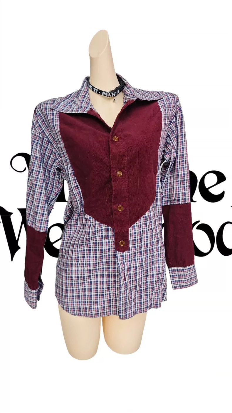 Vivienne Westwood Vivienne Westwood Patchwork corduroy checkered shirt Size M / US 6-8 / IT 42-44 - 4 Thumbnail