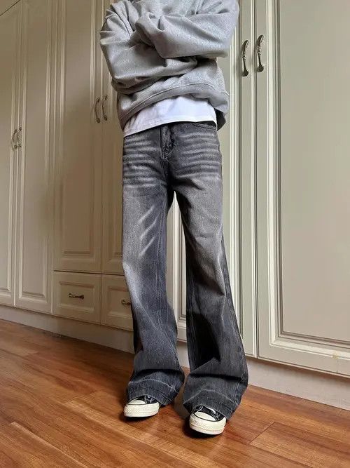 Vintage Ruumika x Kanon Stylish Gray Wide Leg Jeans Size US 32 / EU 48 - 5 Thumbnail