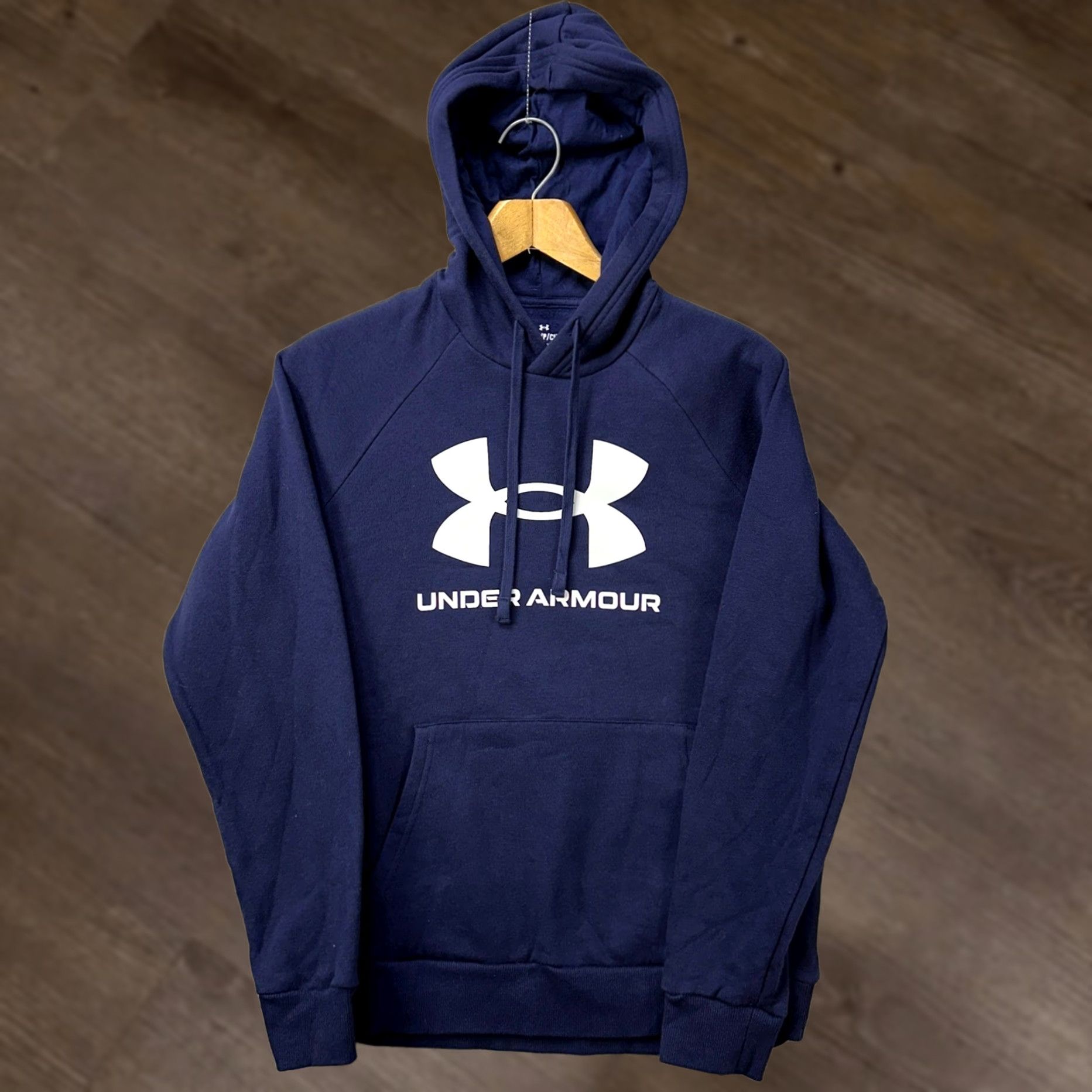 Under Armour Under Armour Hoodie Sweatshirt Pullover Men S Blue Graphic Logo Kangaroo Pocket Adjustable Drawstring Crew Neck Regular Fit EUC Size US S / EU 44-46 / 1 - 1 Thumbnail