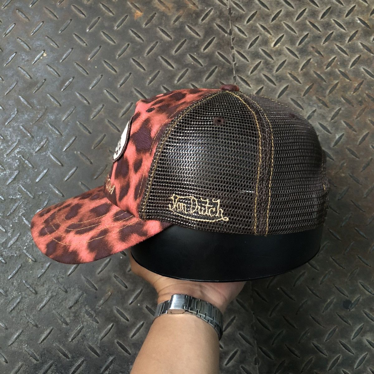 Von Dutch Von Dutch Eric Bostrom Leopard Suede Trucker Hat Rare Size ONE SIZE - 6 Thumbnail