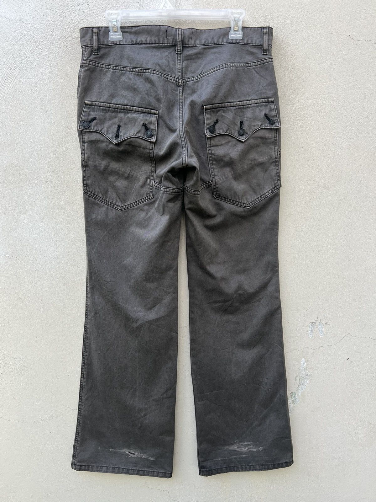CABANE de ZUCCa × Issey Miyake × Vintage Vintage Issey Miyake Zucca Fade Black Flare Crackerjack Pant Size US 31 - 15 Thumbnail