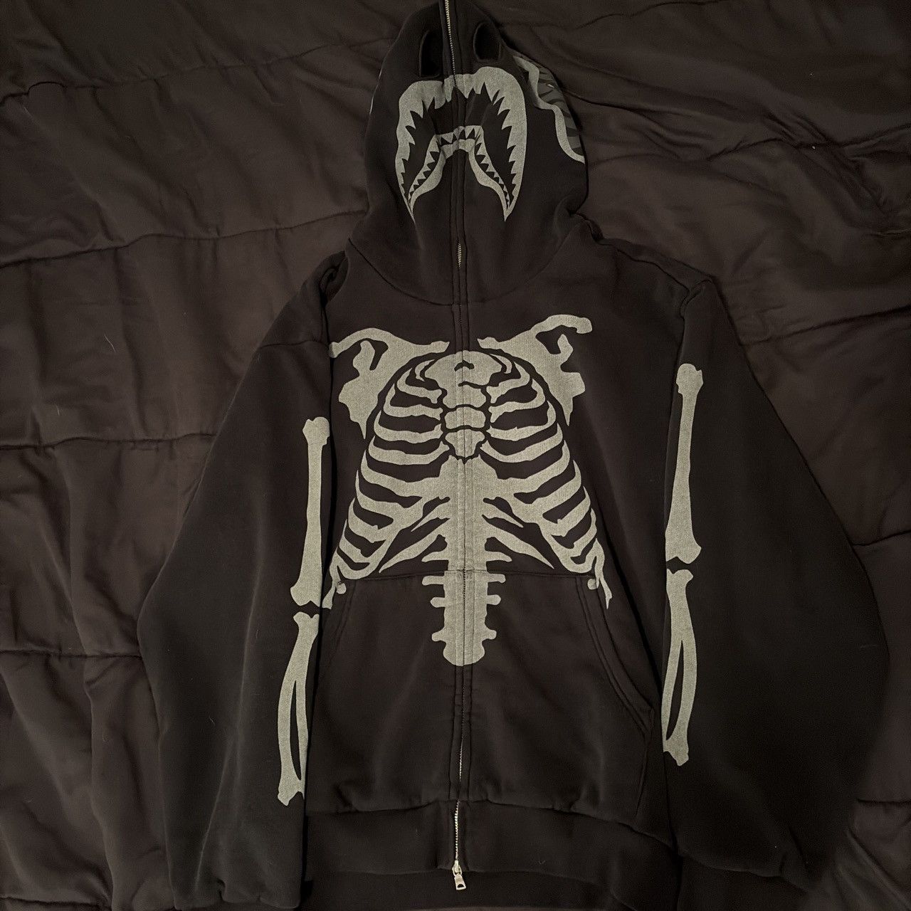Bape Authentic BAPE Skeleton Full Zip Hoodie Size US XL / EU 56 / 4 - 1 Thumbnail