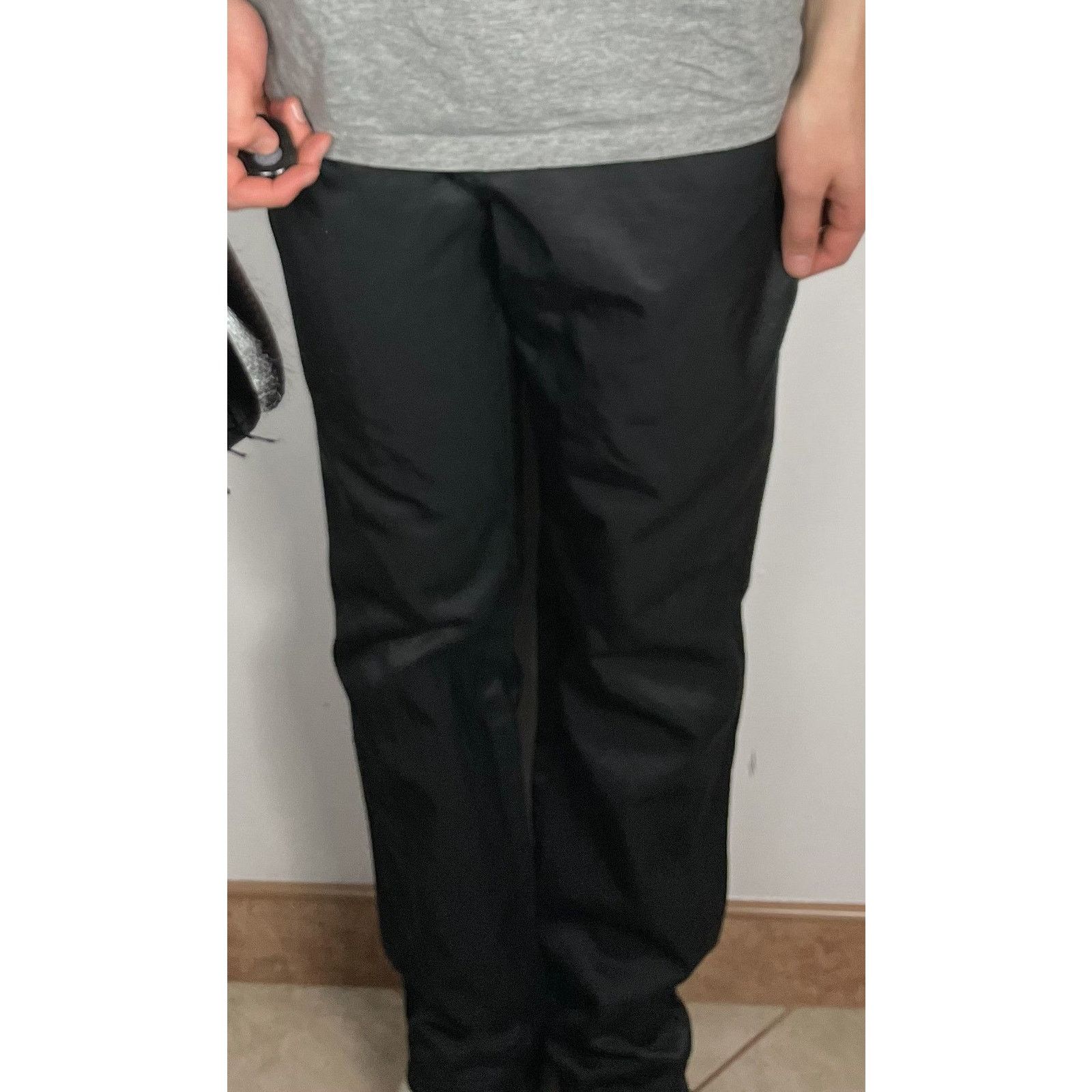 Harley Davidson × Vintage Harley-Davidson Womens Black Cotton Zip Fly Straight Pants 6 Size 28" / US 6 / IT 42 - 2 Thumbnail