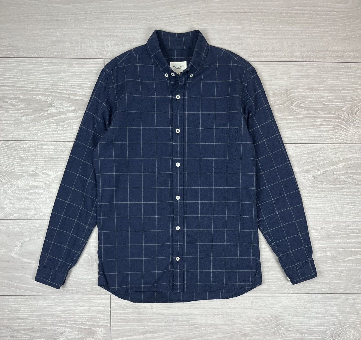 Other Octobre Editions Blue Navy Cotton Button Shirt Size US S / EU 44-46 / 1 - 1 Thumbnail