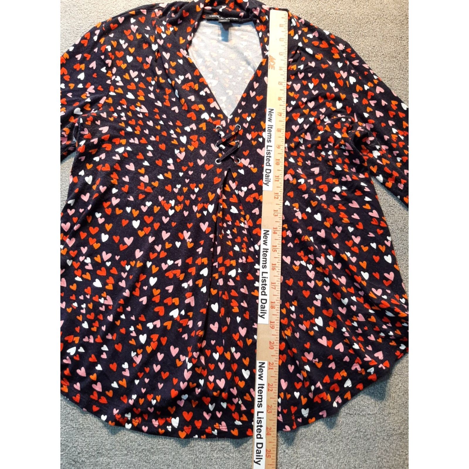 Vintage Cable and Gauge Womens Petite Small P S Long Sleeve Heart Pattern Top Size S / US 4 / IT 40 - 4 Thumbnail