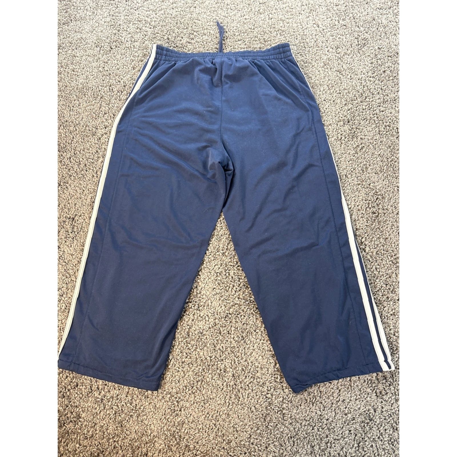 Adidas VINTAGE adidas Track Pants Mens XL Blue Pockets 00s Baggy Warm Ups Basketball 70s Style Size US 36 / EU 52 - 6 Thumbnail