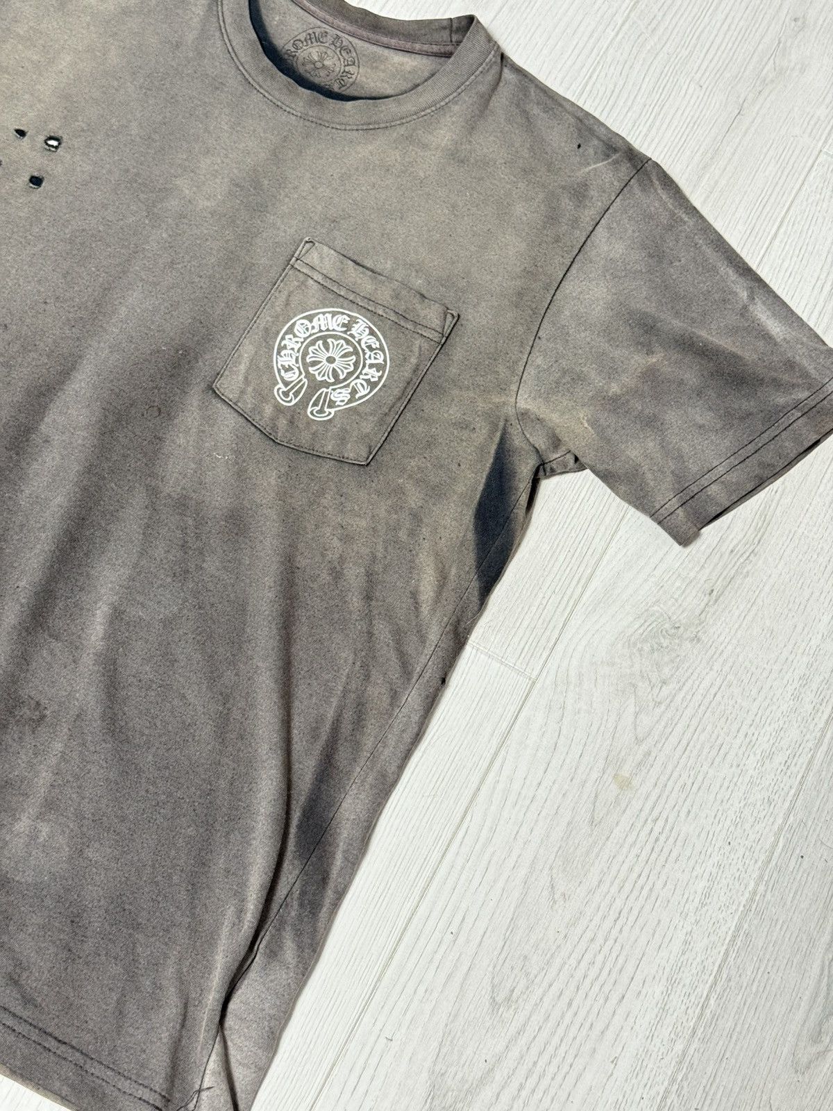 Chrome Hearts Chrome Hearts Sun Faded Los Angeles Horseshoe T-Shirt Size US M / EU 48-50 / 2 - 9 Thumbnail