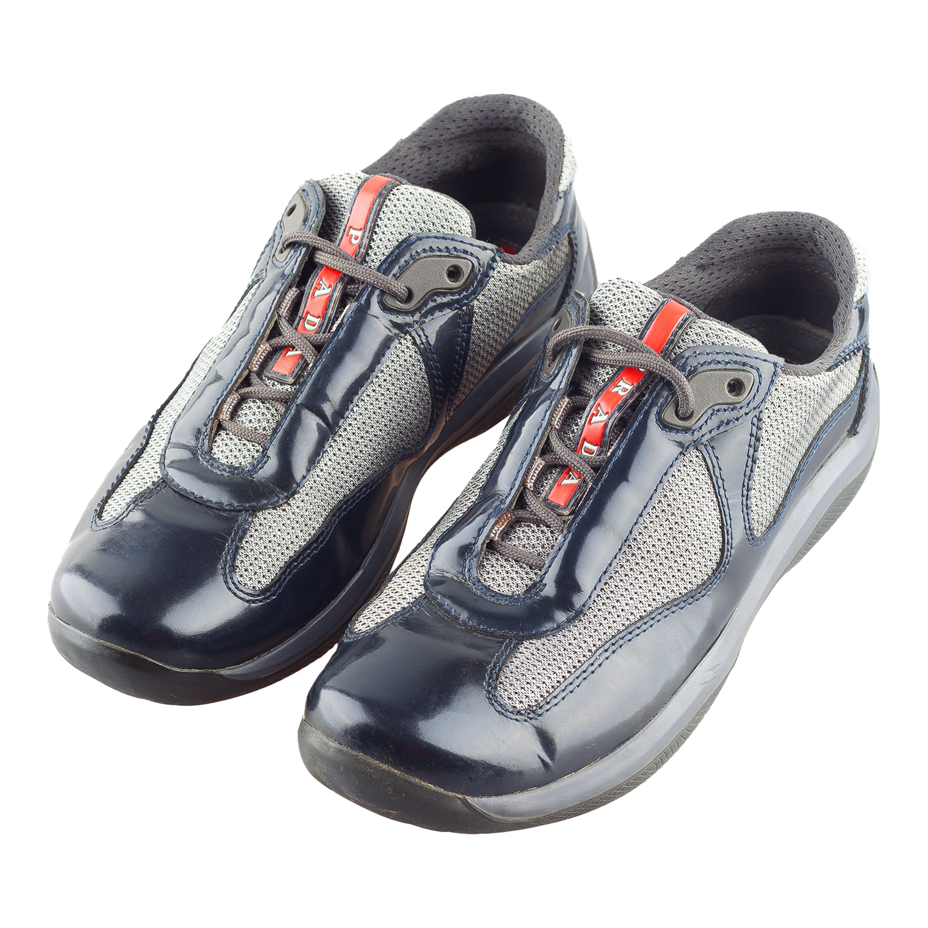 Prada Prada America’s Cup Dark Blue Vintage Sneakers (38 EU) Size US 5 / EU 37 - 1 Thumbnail