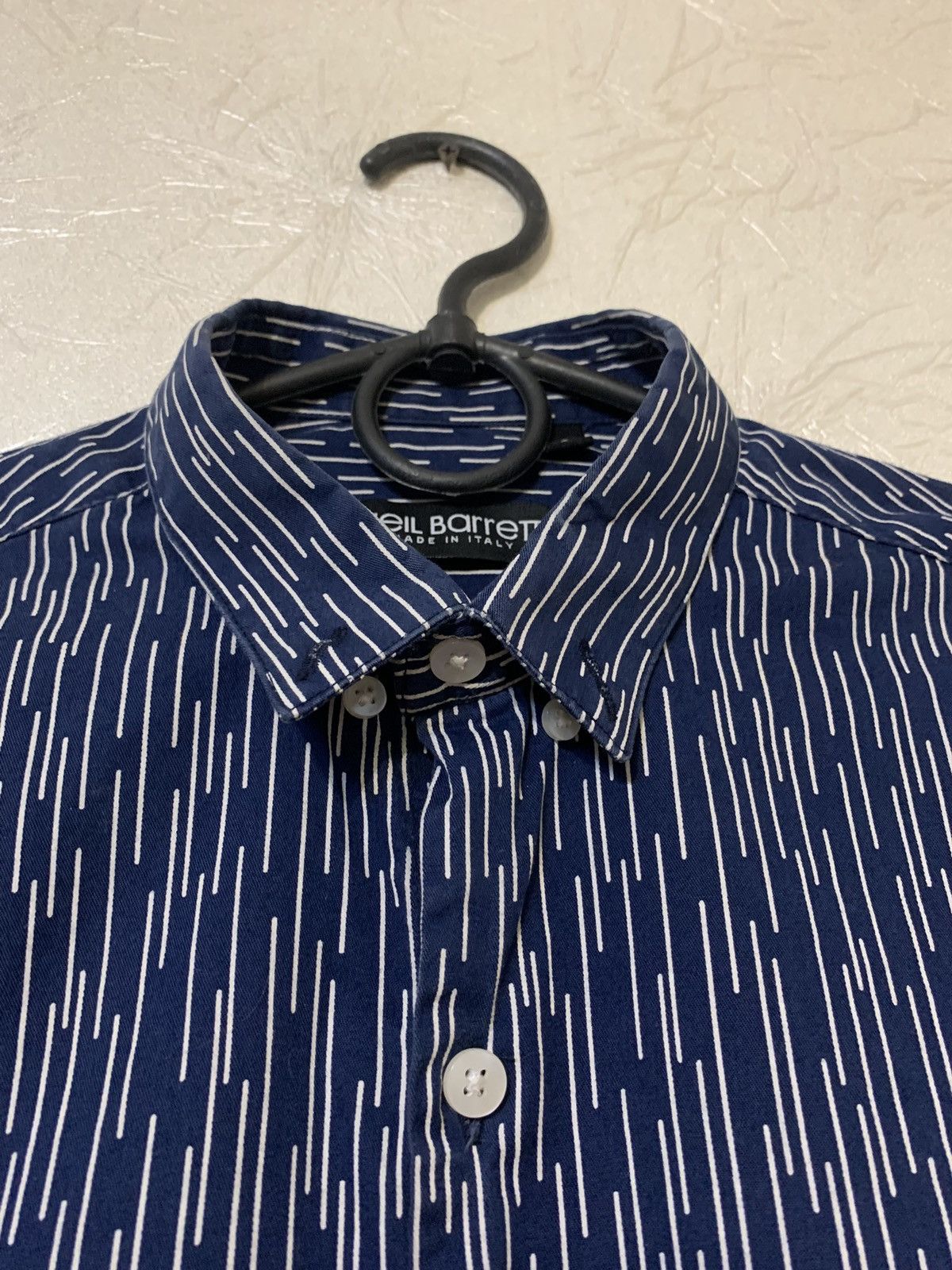 Neil Barrett Neil Barrett Men’s Blue Shirt Button Up Made in Italy Size US S / EU 44-46 / 1 - 3 Thumbnail