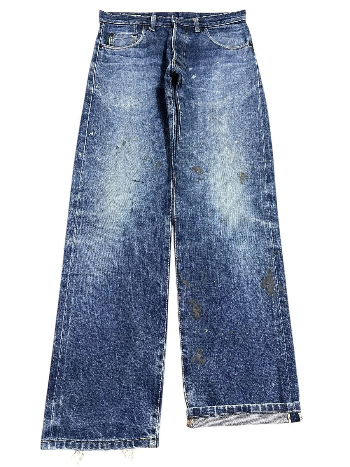 Japanese Brand Vintage Paul Smith Selvedge Faded Mud Wash Style Jeans Size US 31 - 1 Thumbnail